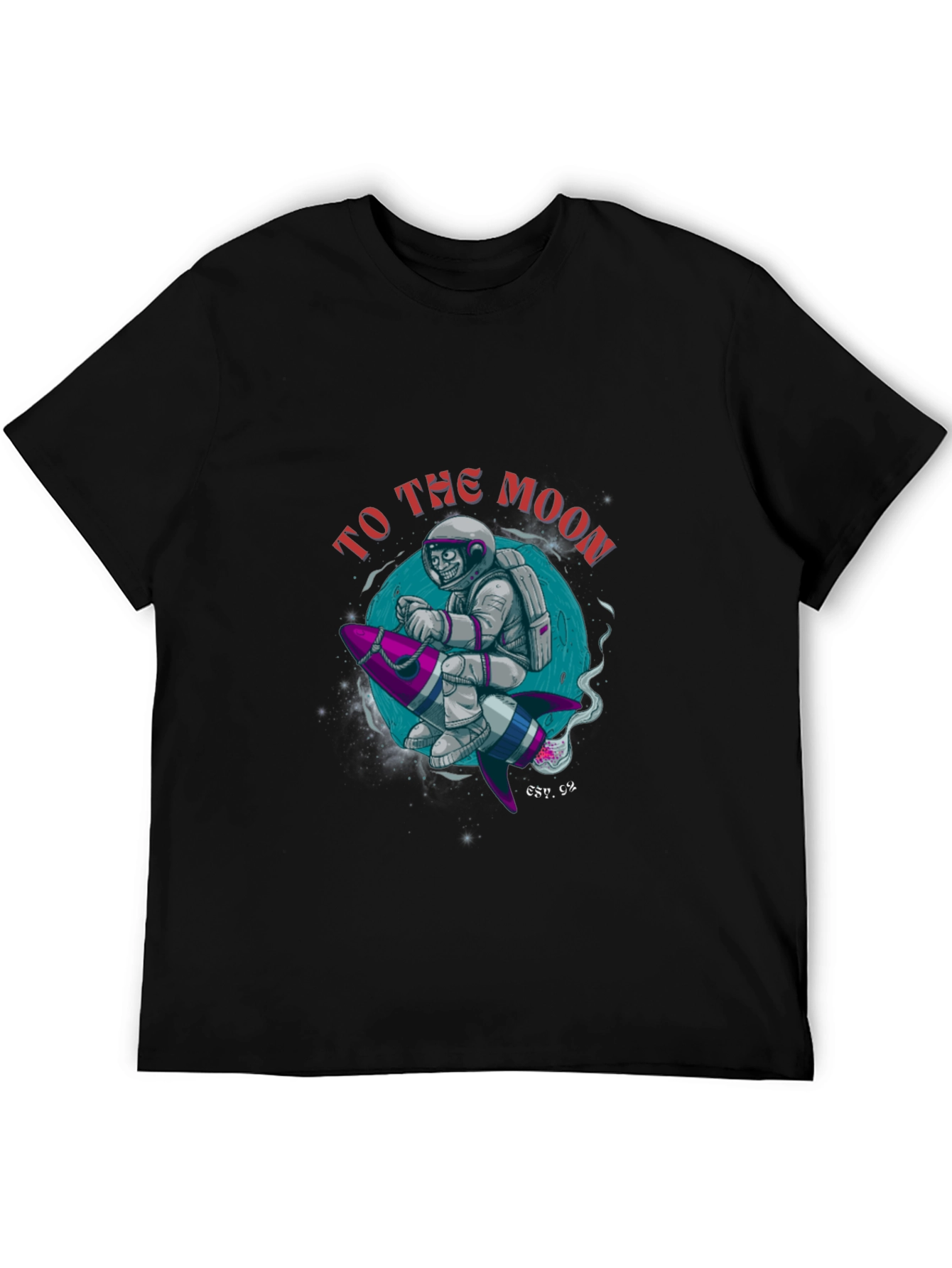 To the Moon Astronaut T-Shirt - Black