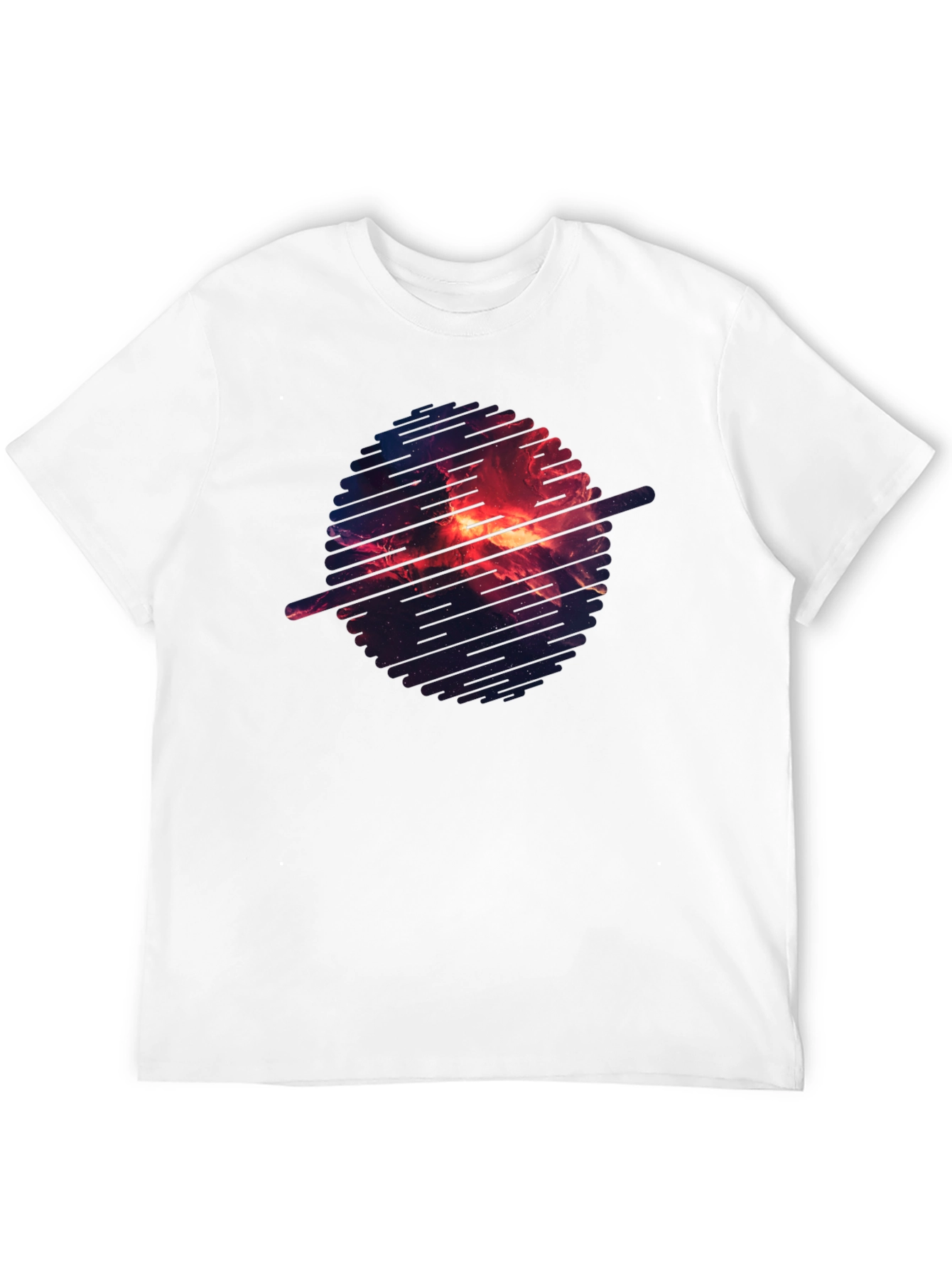 Cosmic Nebula Graphic Black T-Shirt
