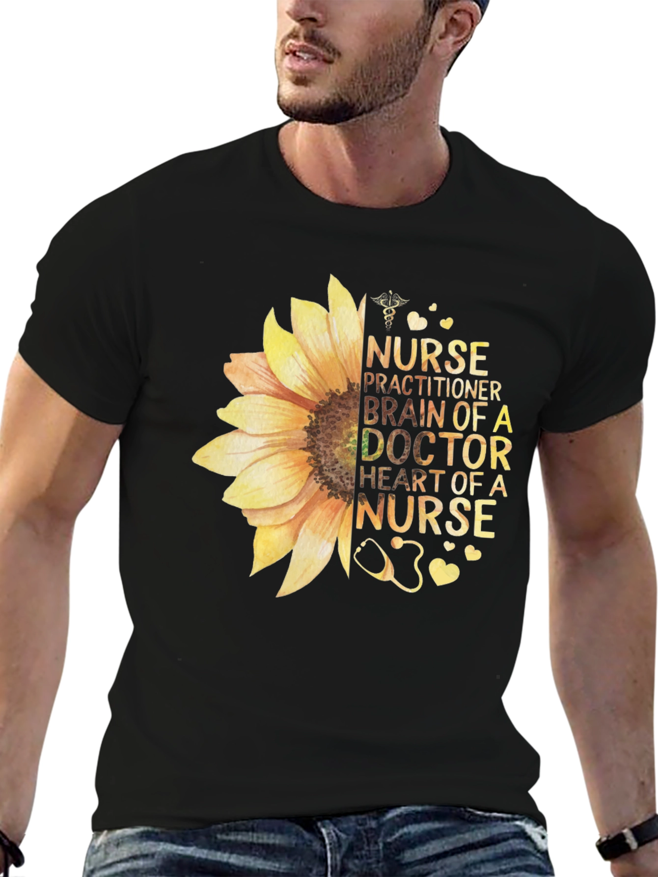 Nurse Sunflower Graphic Tee - Healthcare Apparel