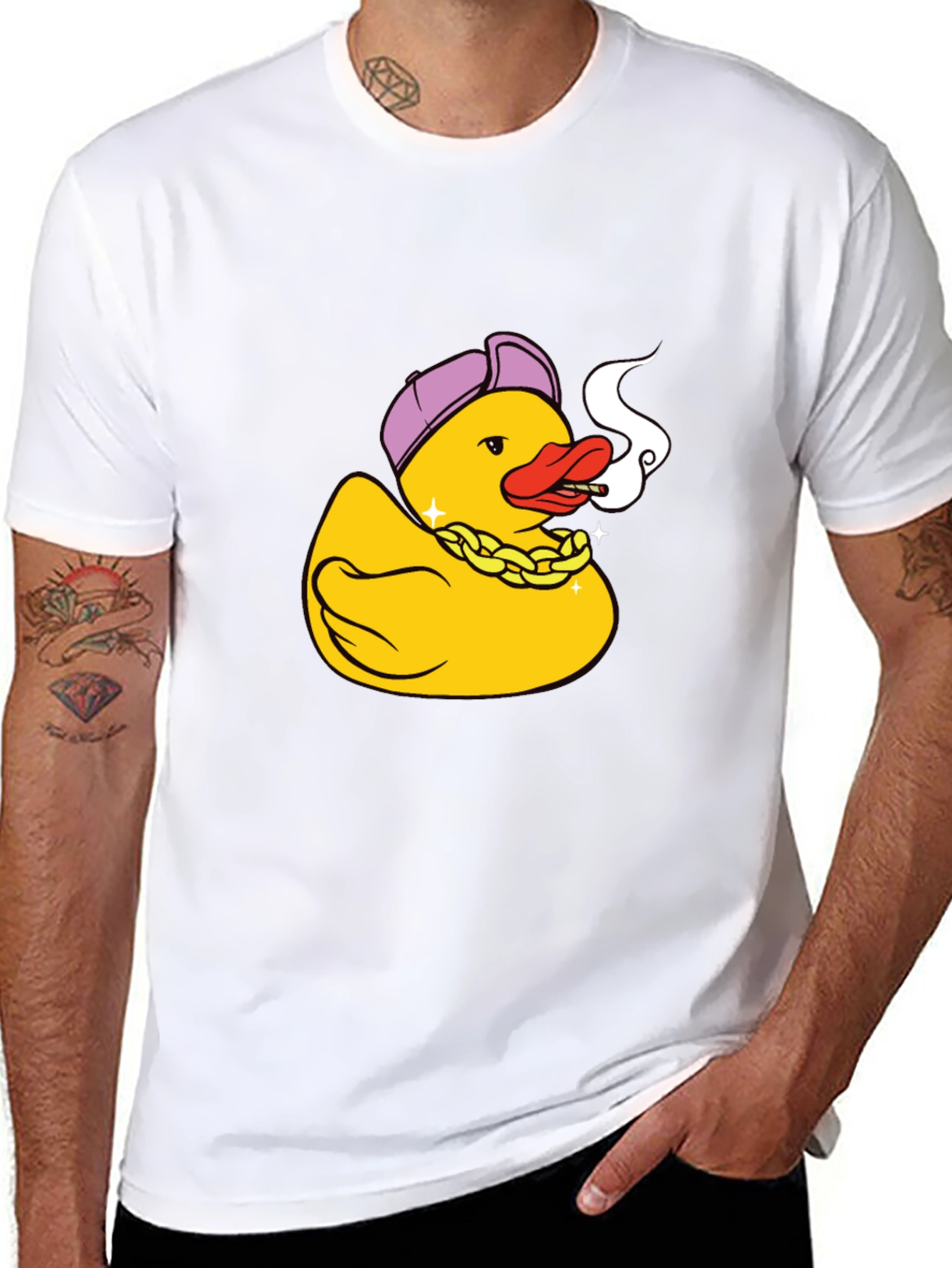 Gangster Duck Graphic Tee - Cool & Funny