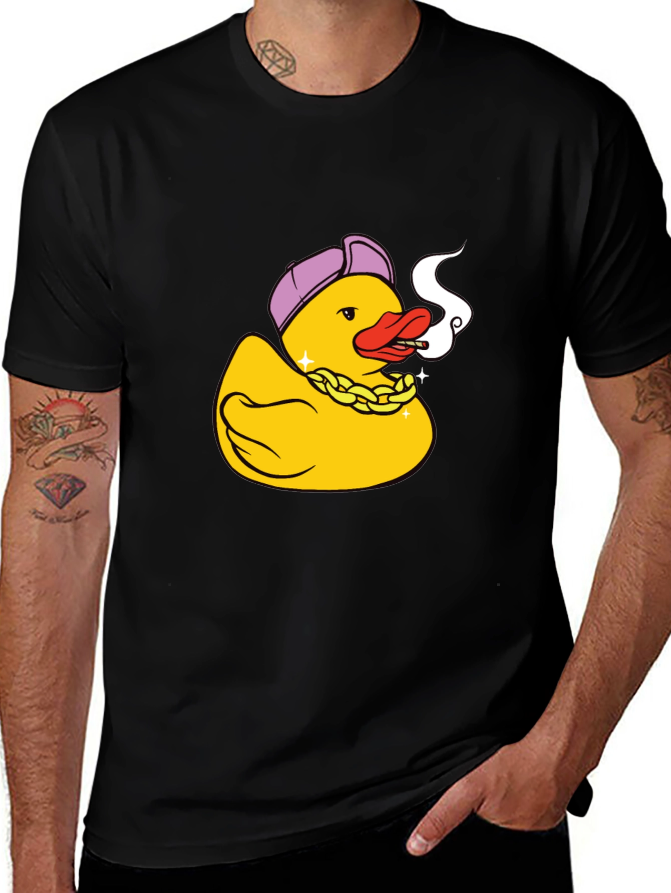 Gangster Duck Graphic Tee - Cool & Funny