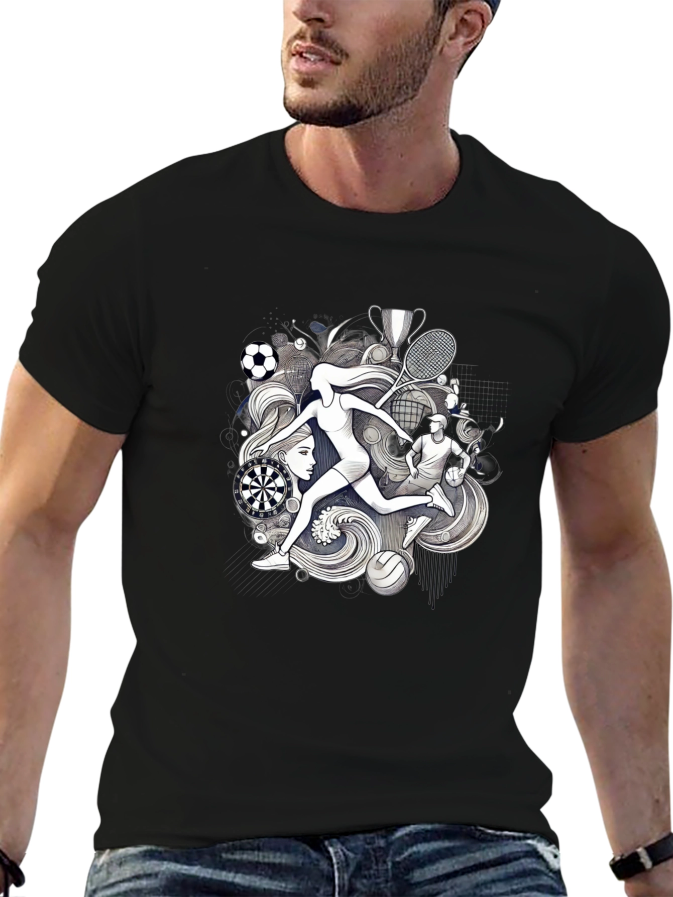 Sports Themed Graphic Tee
