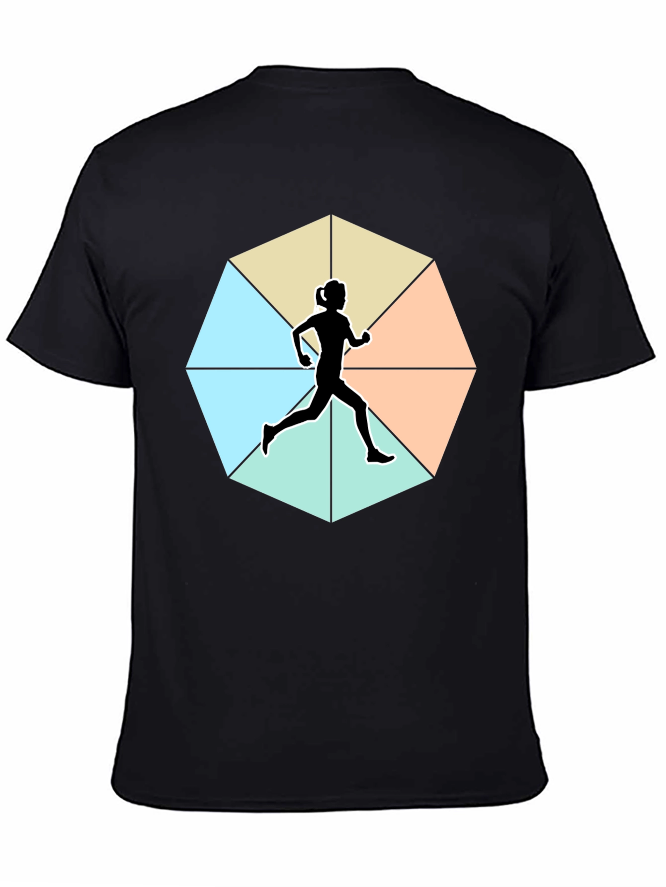 Runner Silhouette Geometric T-Shirt - Unisex Soft Cotton Tee
