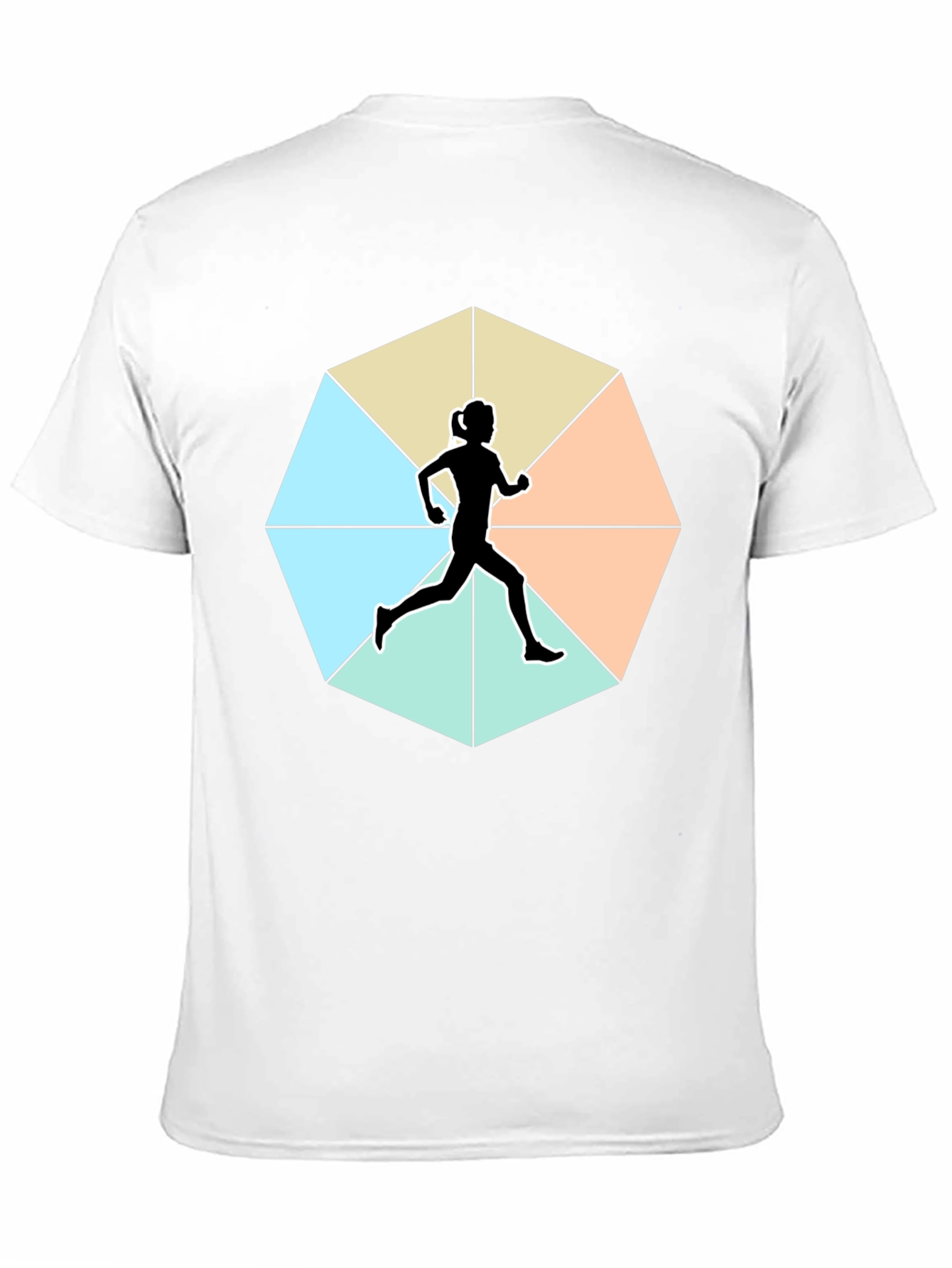 Runner Silhouette Geometric T-Shirt - Unisex Soft Cotton Tee