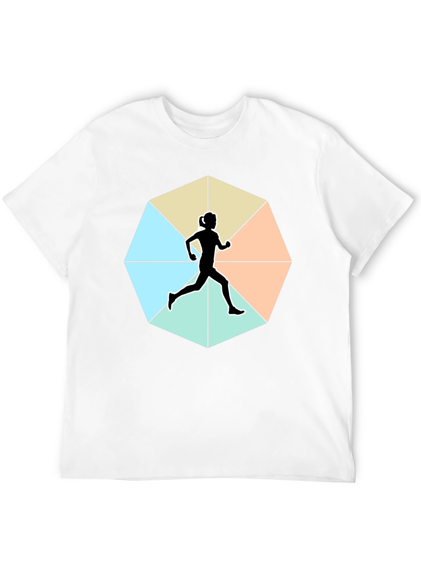 Runner Silhouette Geometric T-Shirt - Unisex Soft Cotton Tee