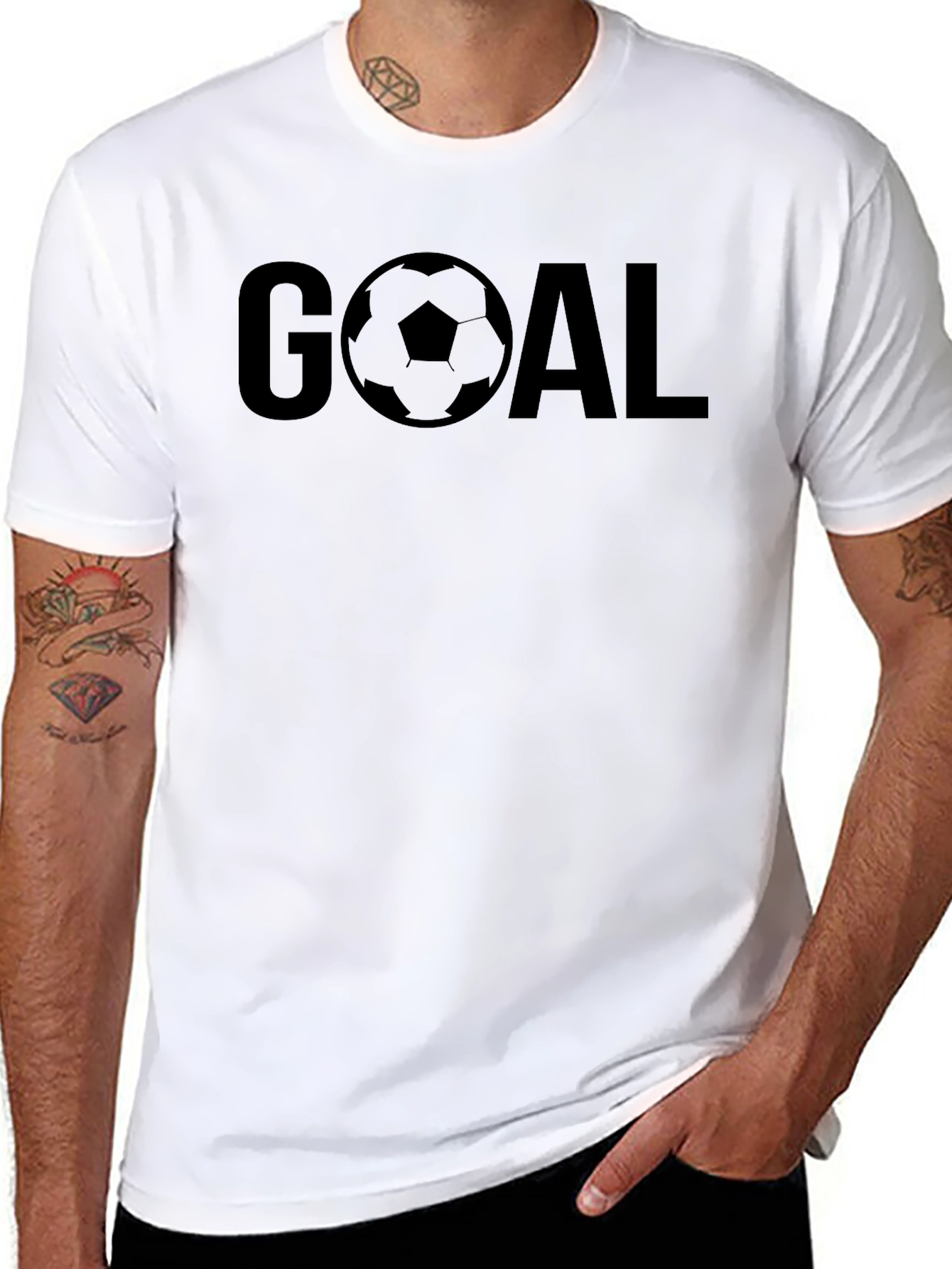 Mens Goal Soccer Graphic T-Shirt