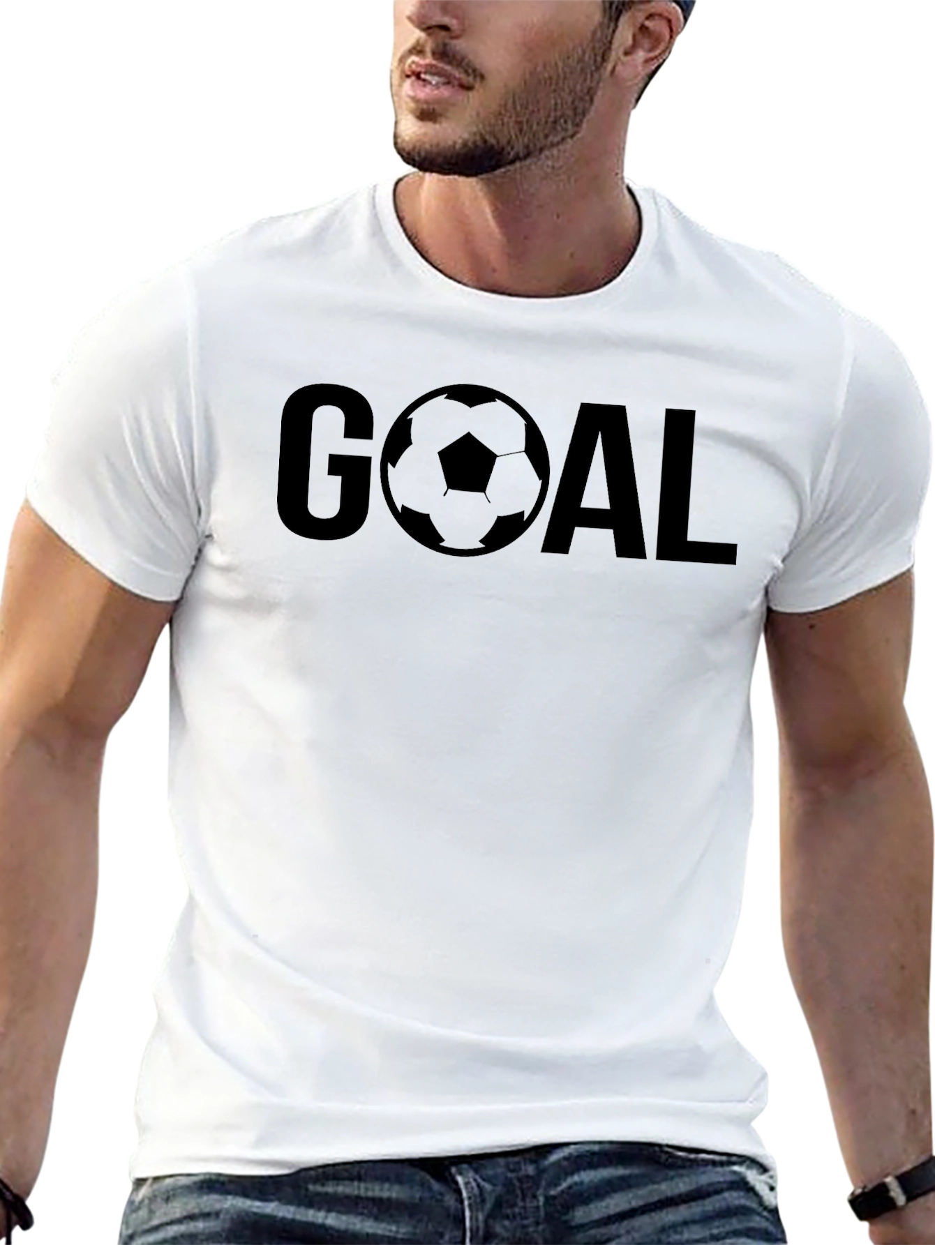 Mens Goal Soccer Graphic T-Shirt