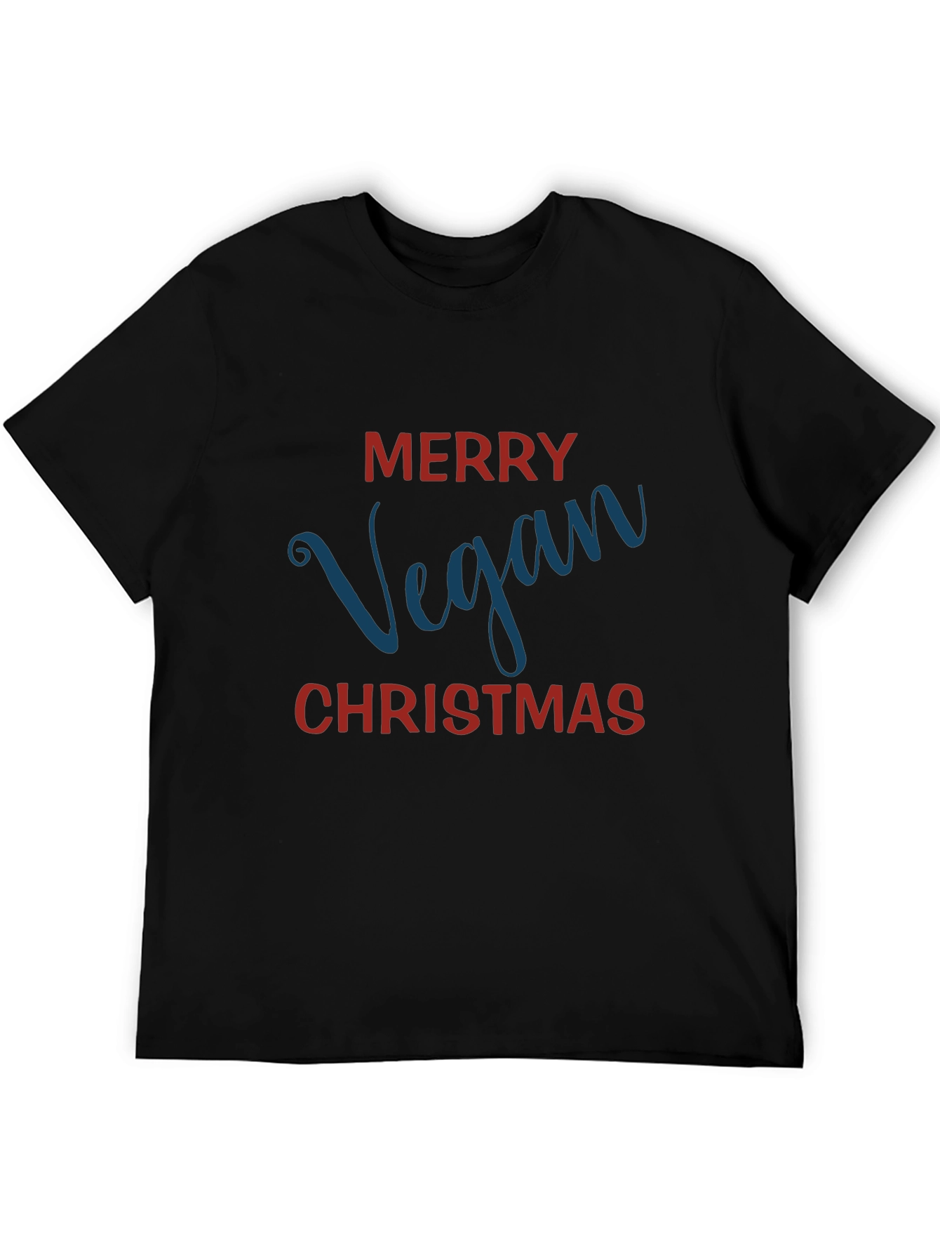 Merry Vegan Christmas Graphic T-Shirt