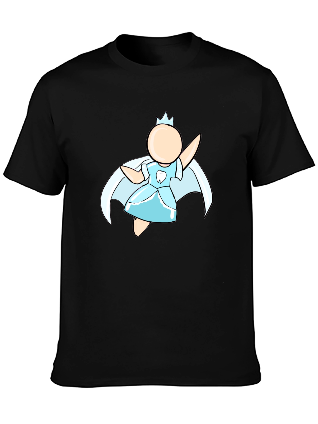 Tooth Fairy Graphic Tee - Black Cotton Blend Shirt