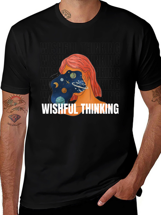Wishful Thinking Graphic Tee - Unisex Black T-Shirt