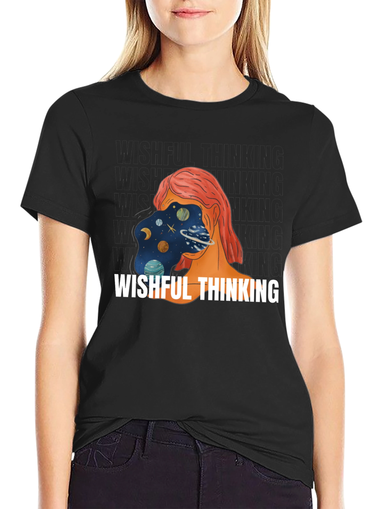 Wishful Thinking Graphic Tee - Unisex Black T-Shirt
