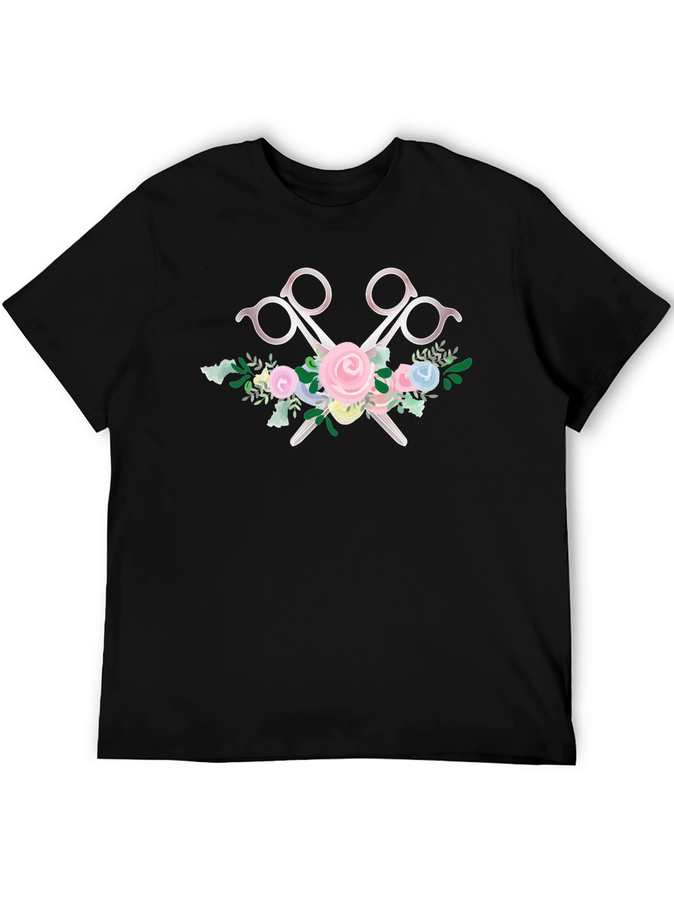 Floral Scissors Graphic Tee - Unisex