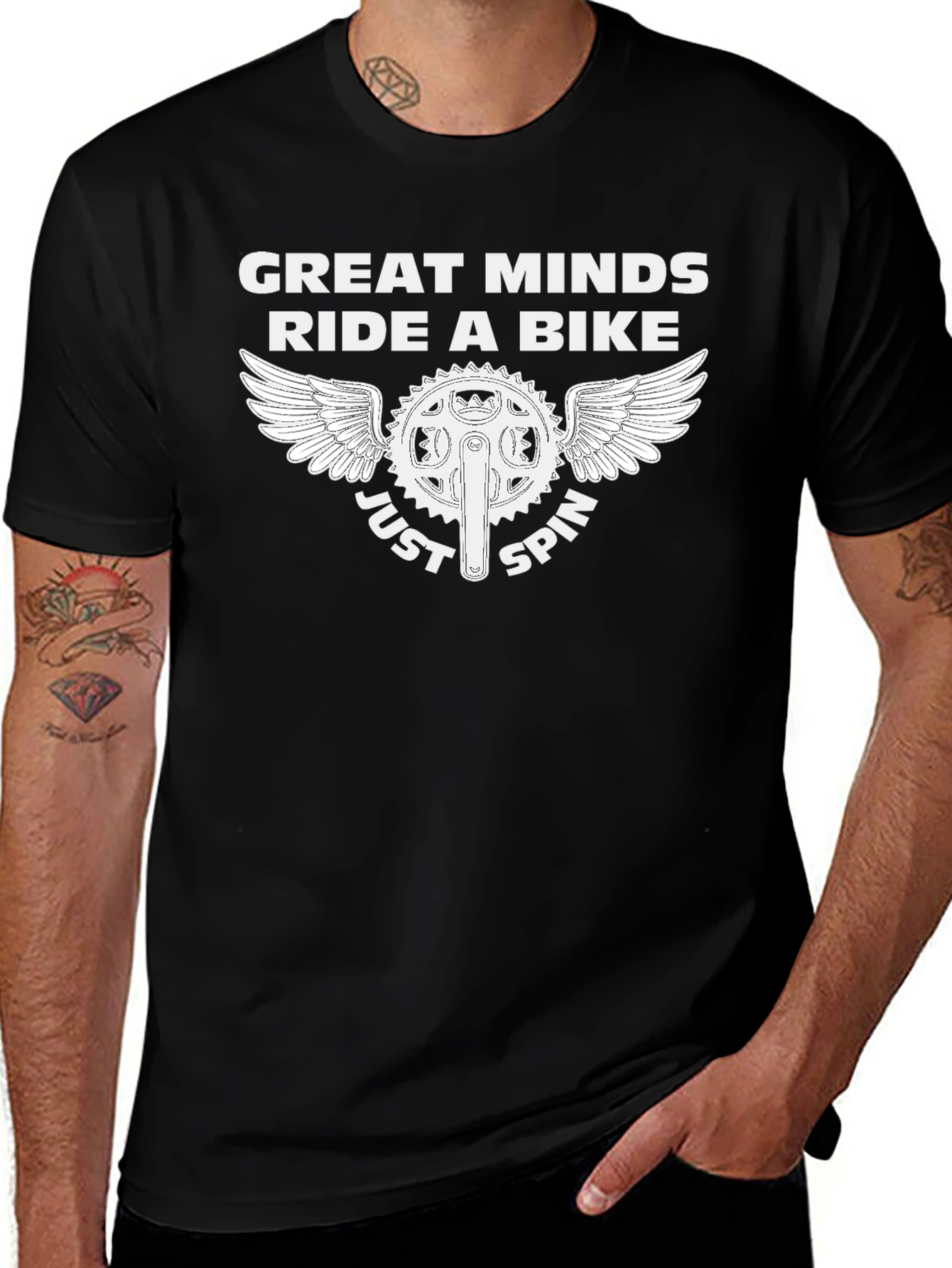 Great Minds Ride a Bike Graphic T-Shirt