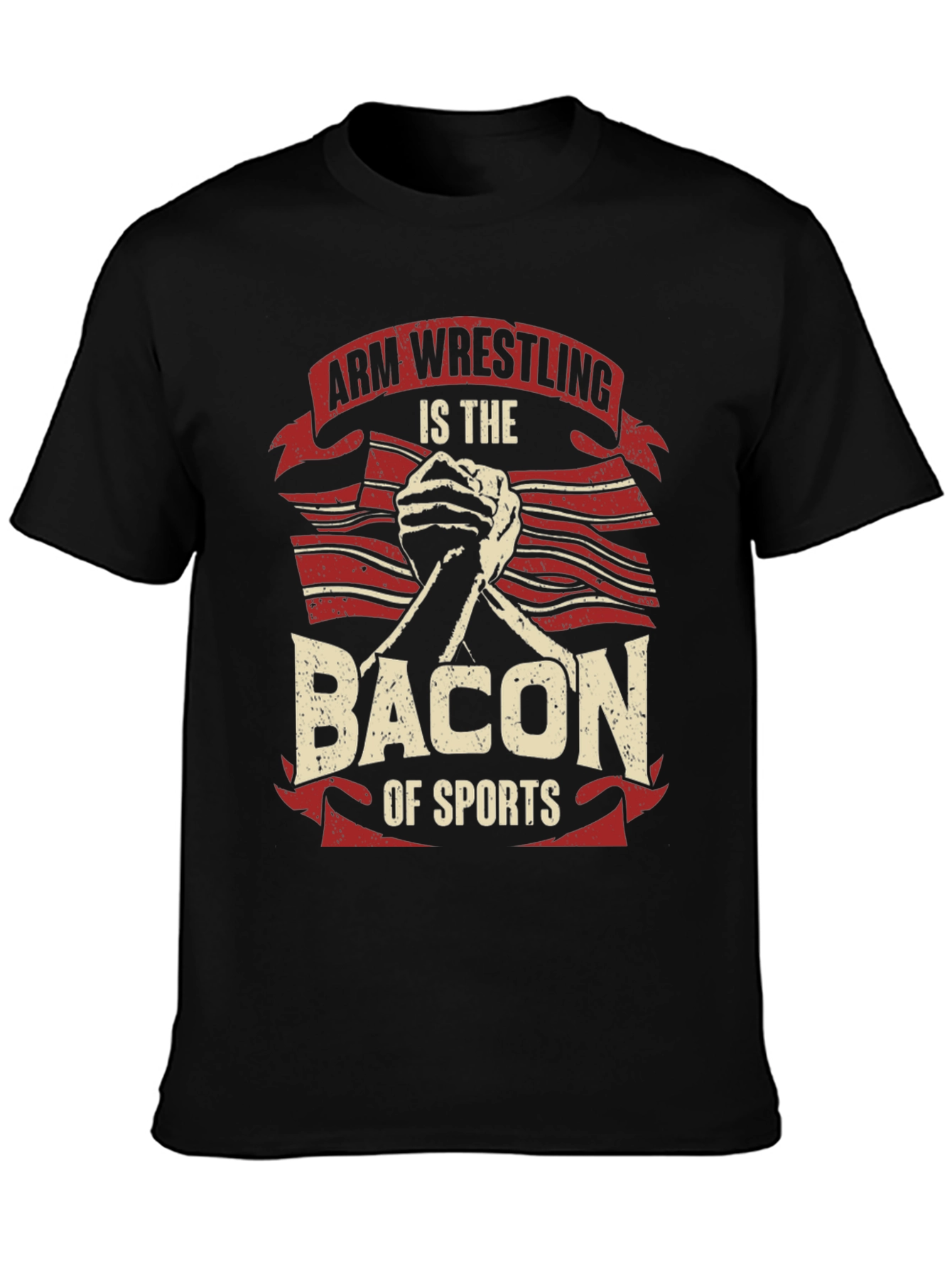 Arm Wrestling Bacon of Sports T-Shirt
