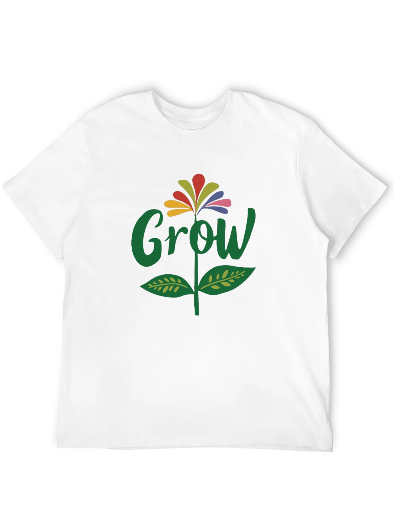 Grow Flower Graphic T-Shirt - Black