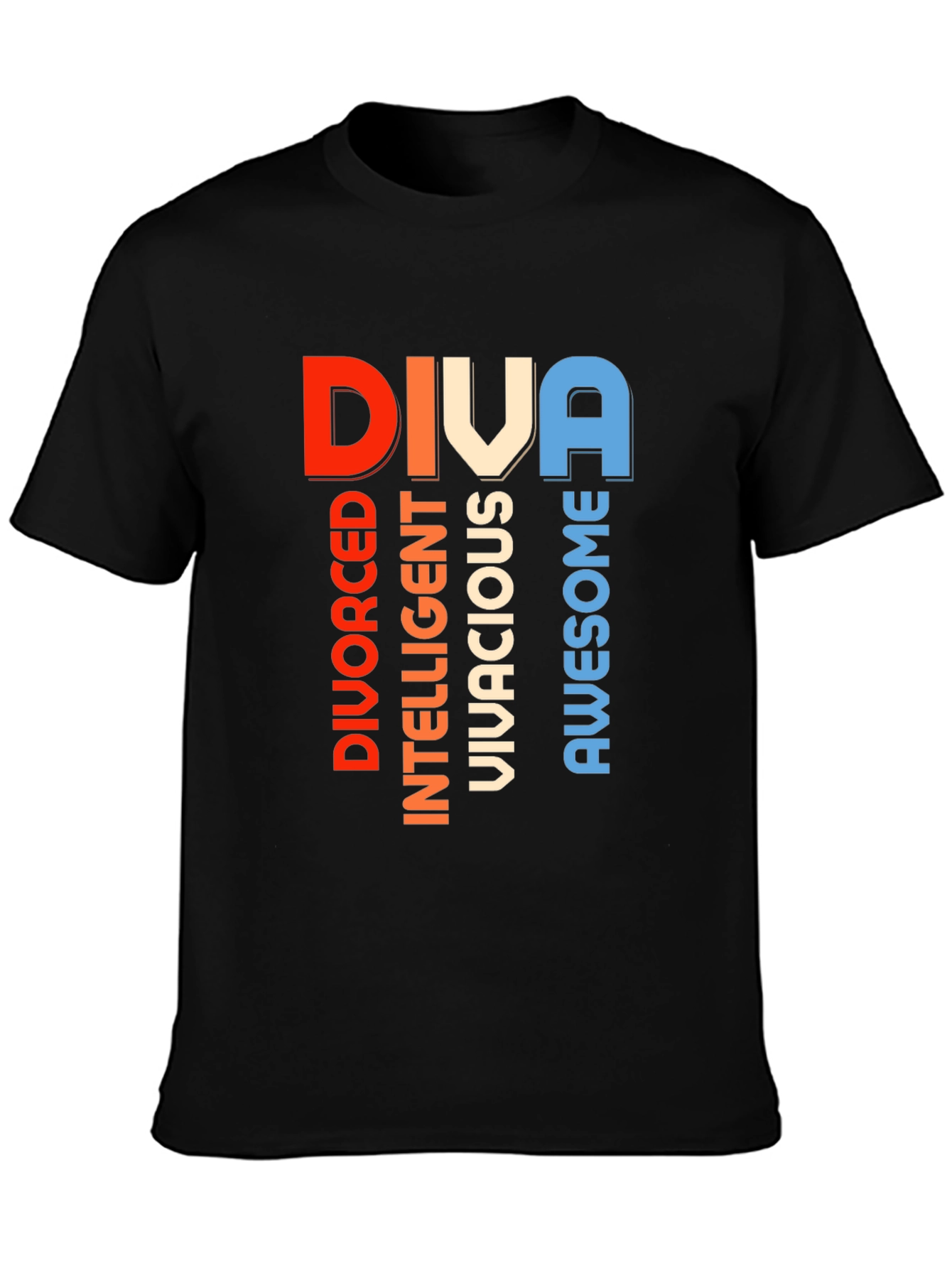 DIVA Graphic T-Shirt - Divorced Intelligent Vivacious Awesome