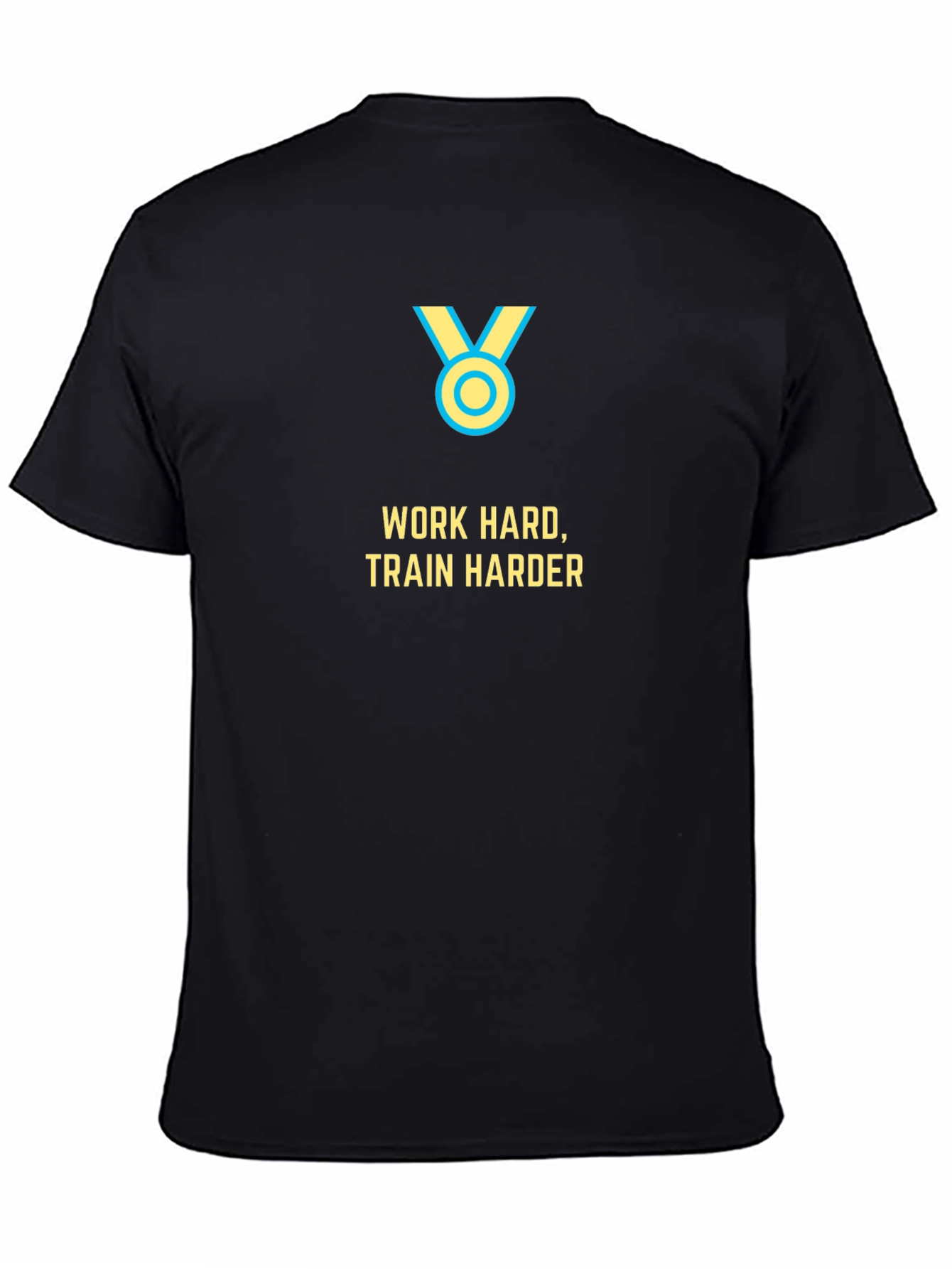 Work Hard Train Harder Black Graphic Tee