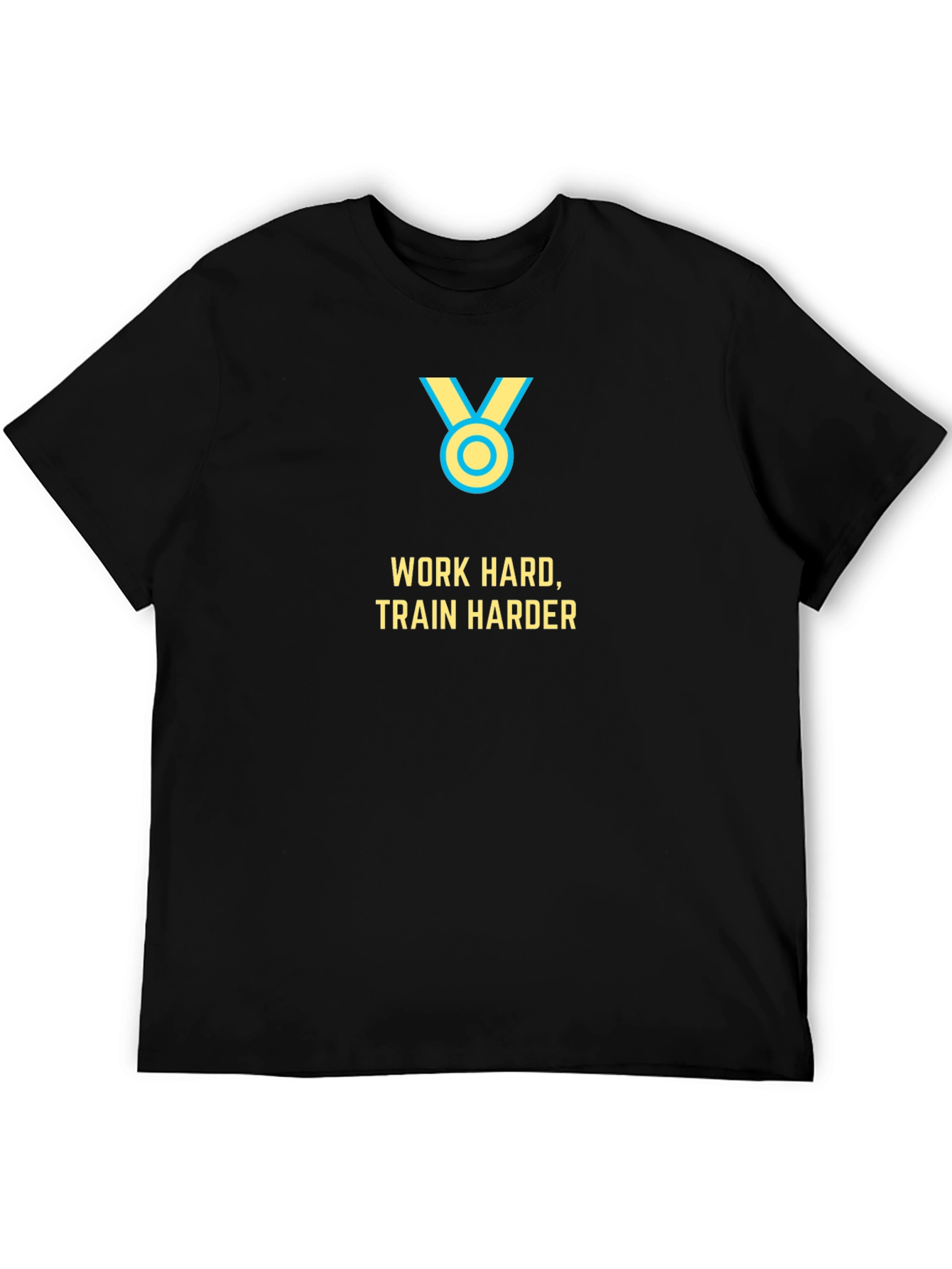 Work Hard Train Harder Black Graphic Tee