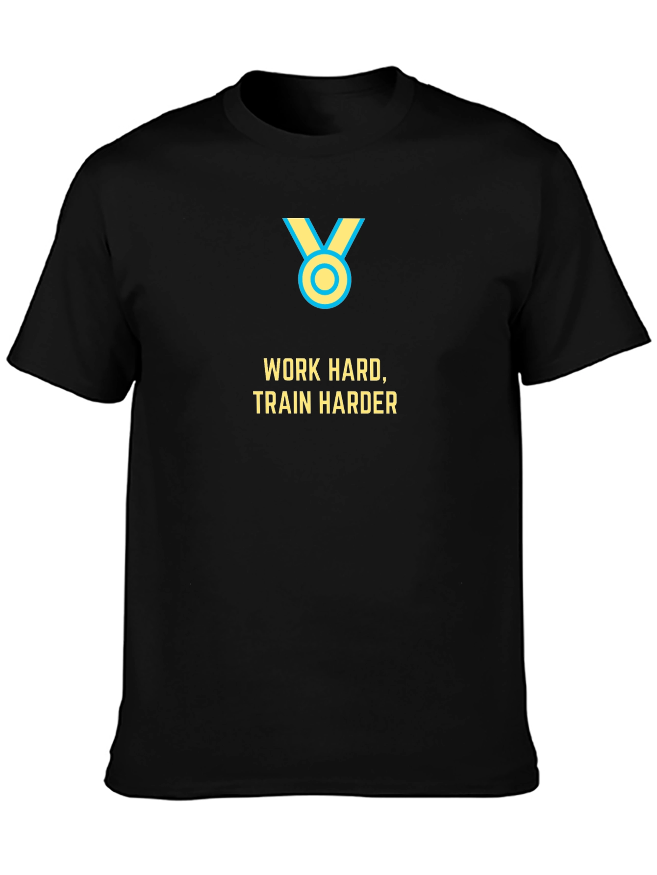 Work Hard Train Harder Black Graphic Tee