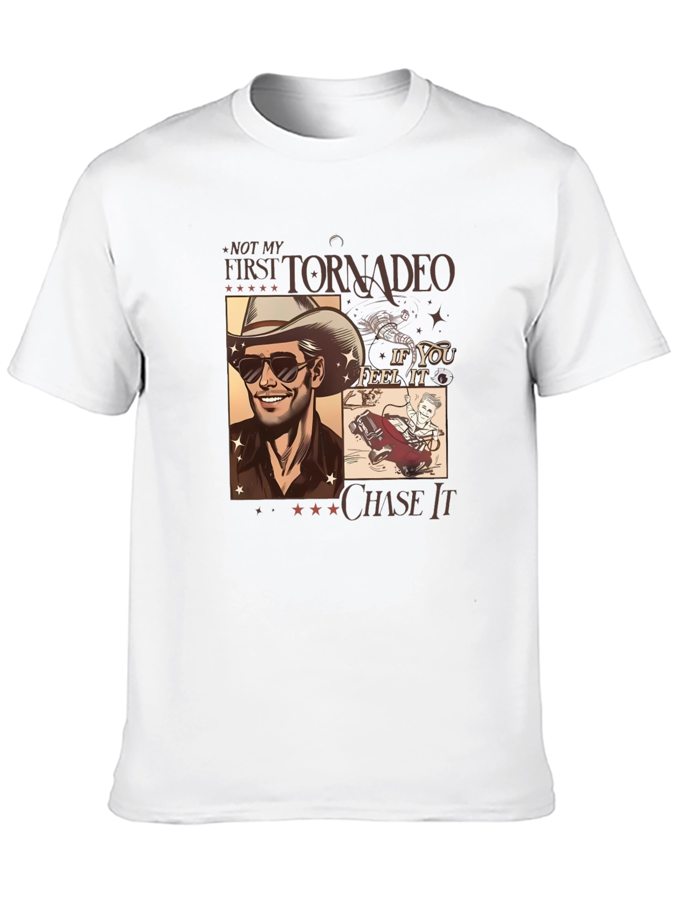 Tornado Chaser Graphic Tee - Black Cotton Blend