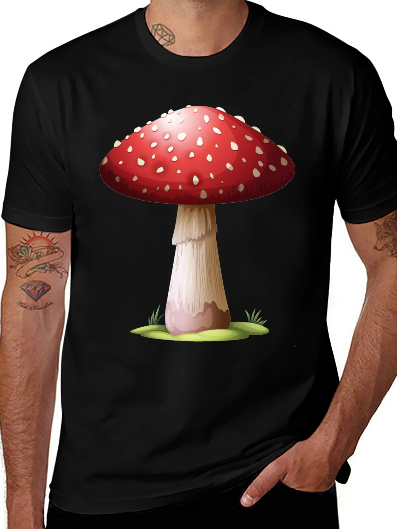 Mushroom Graphic T-Shirt - Funky Casual Wear