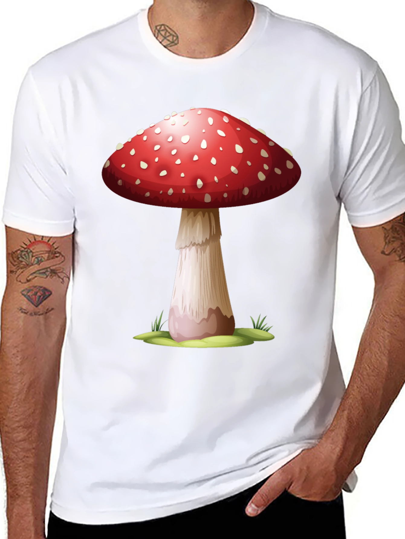 Mushroom Graphic T-Shirt - Funky Casual Wear