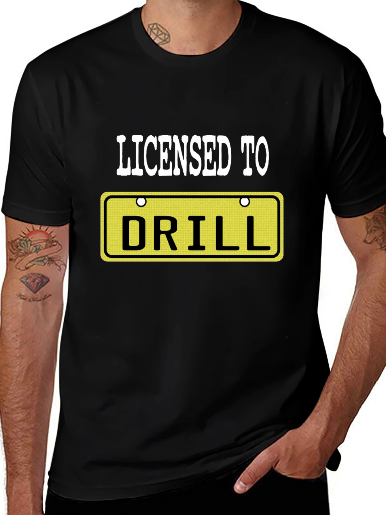 Licensed to Drill Novelty Graphic T-Shirt