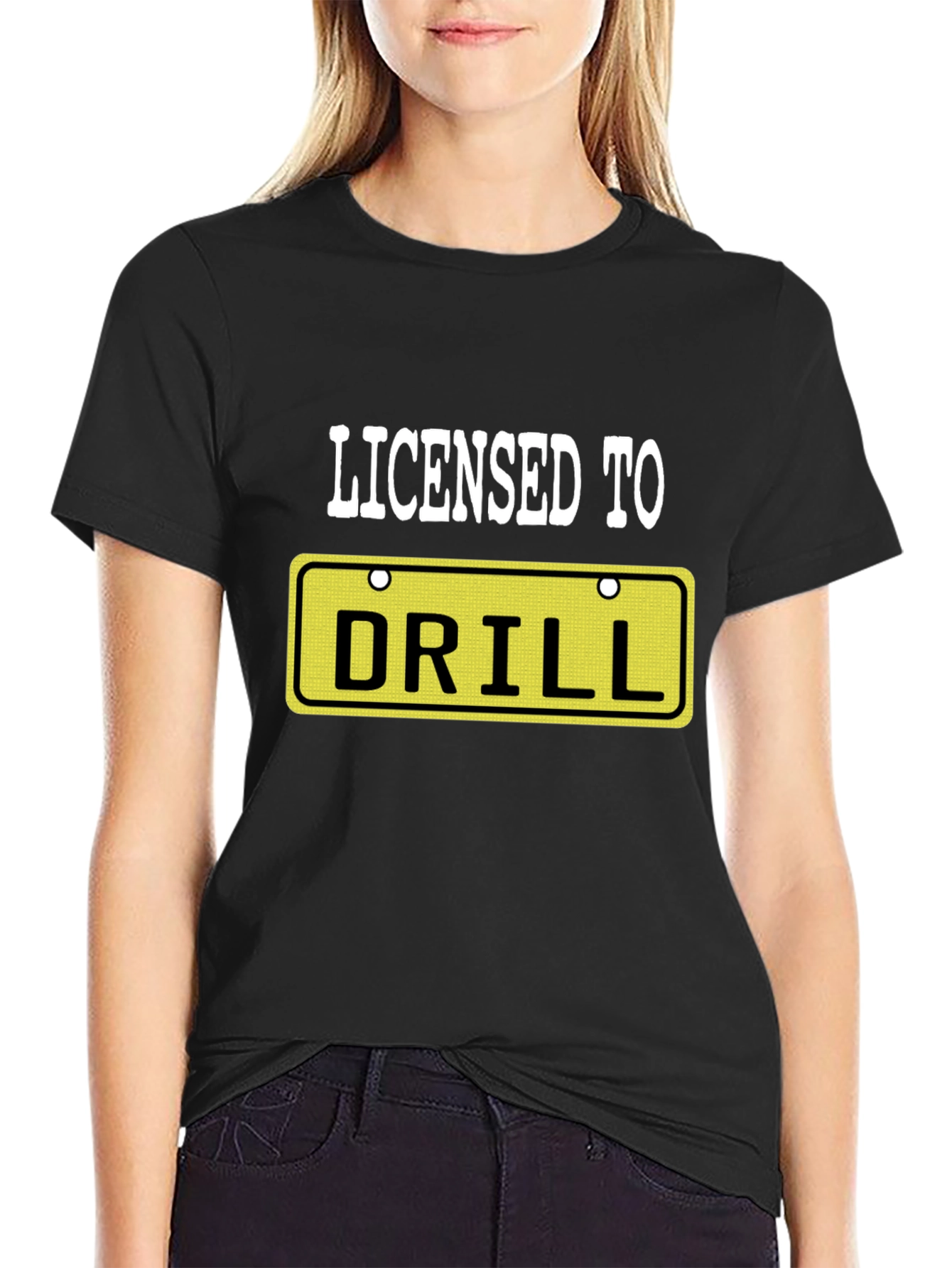 Licensed to Drill Novelty Graphic T-Shirt
