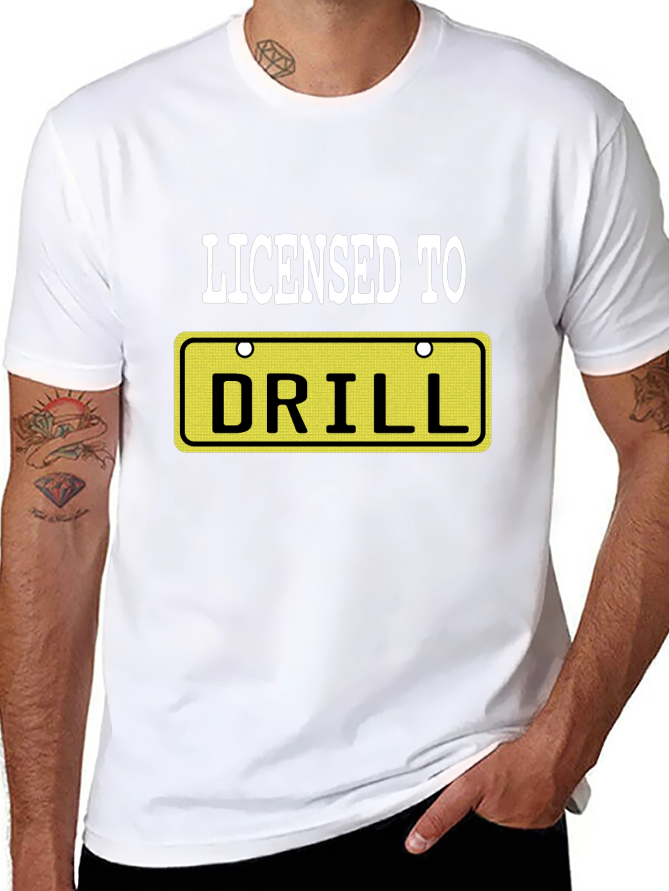 Licensed to Drill Novelty Graphic T-Shirt