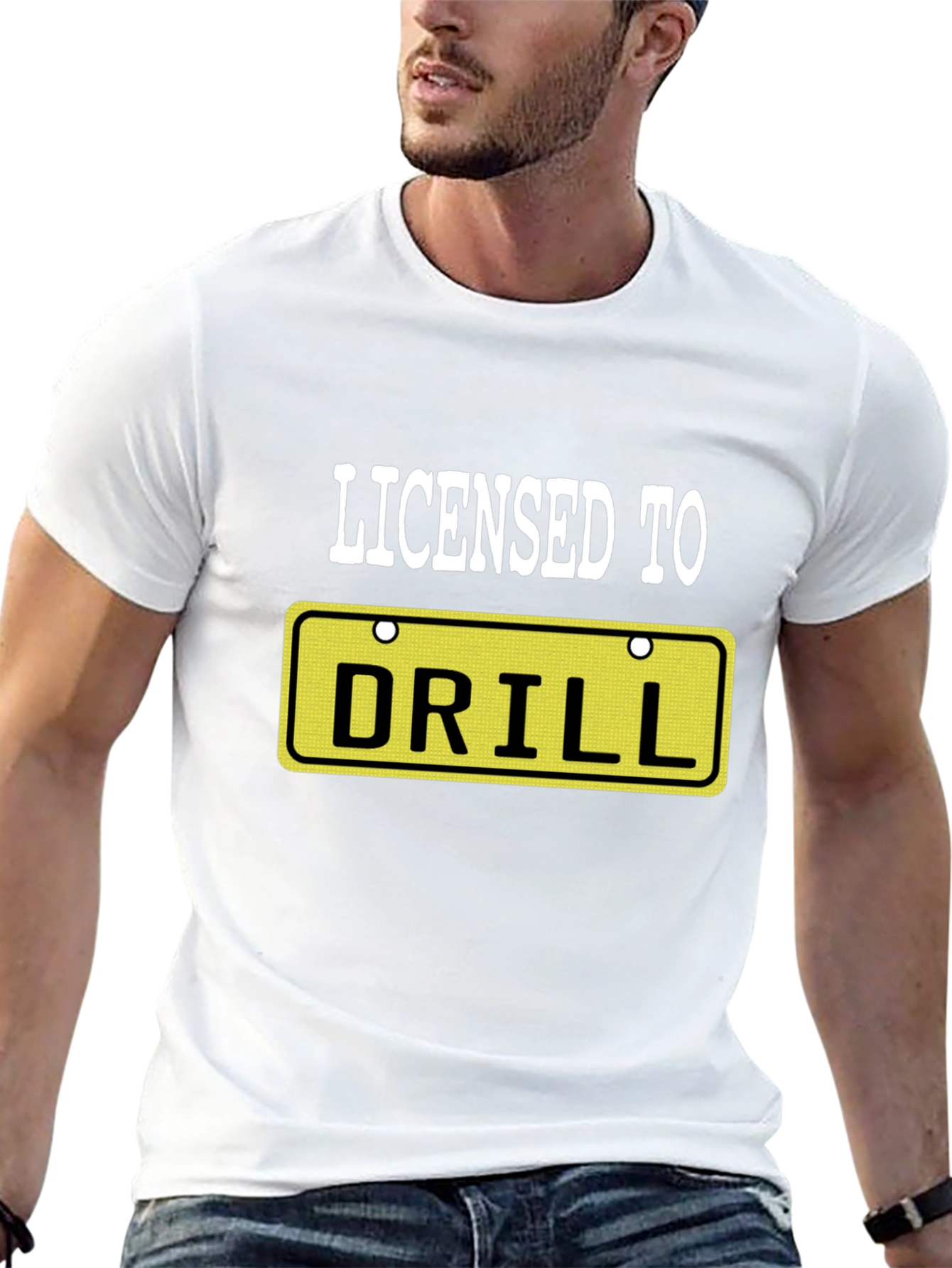 Licensed to Drill Novelty Graphic T-Shirt