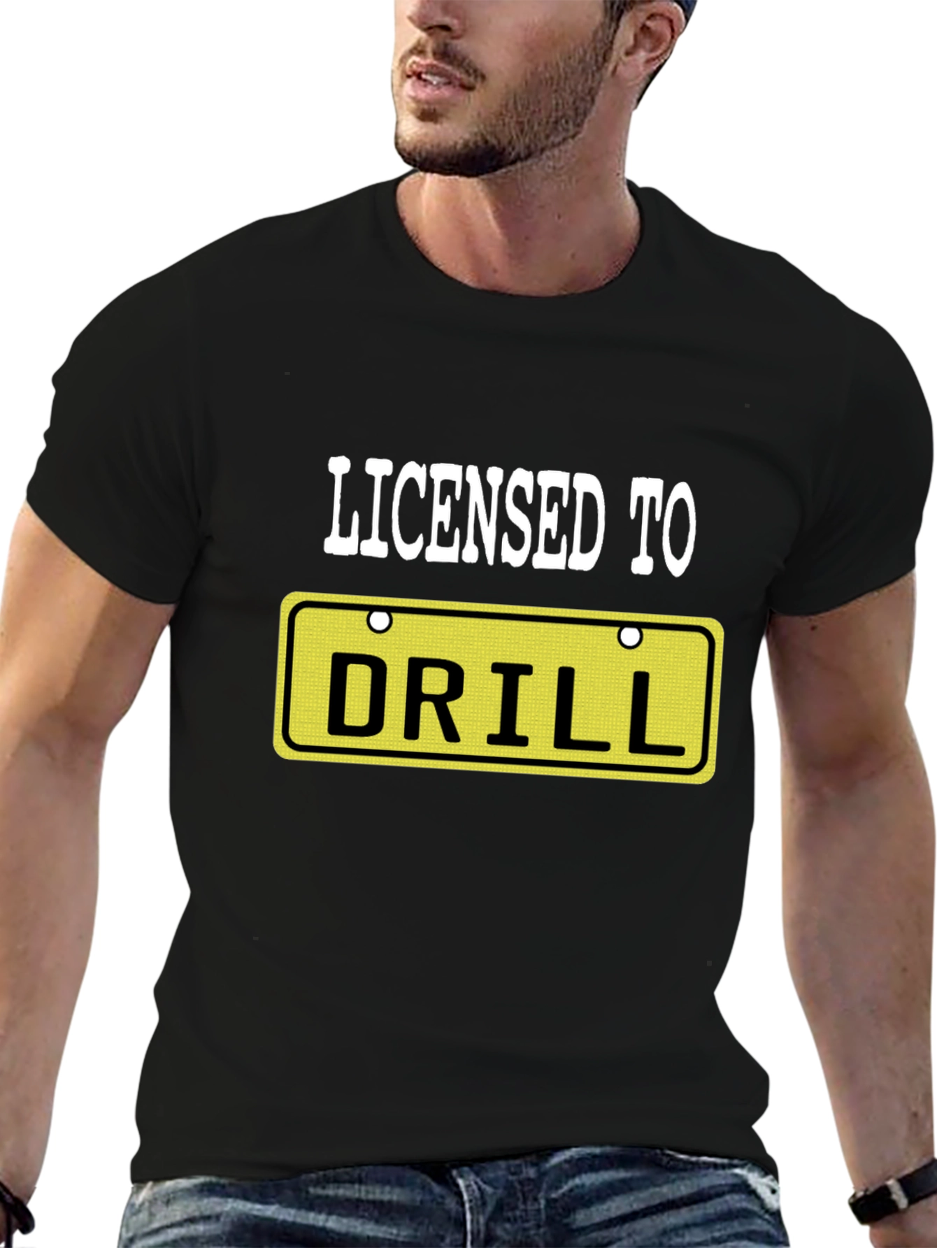 Licensed to Drill Novelty Graphic T-Shirt