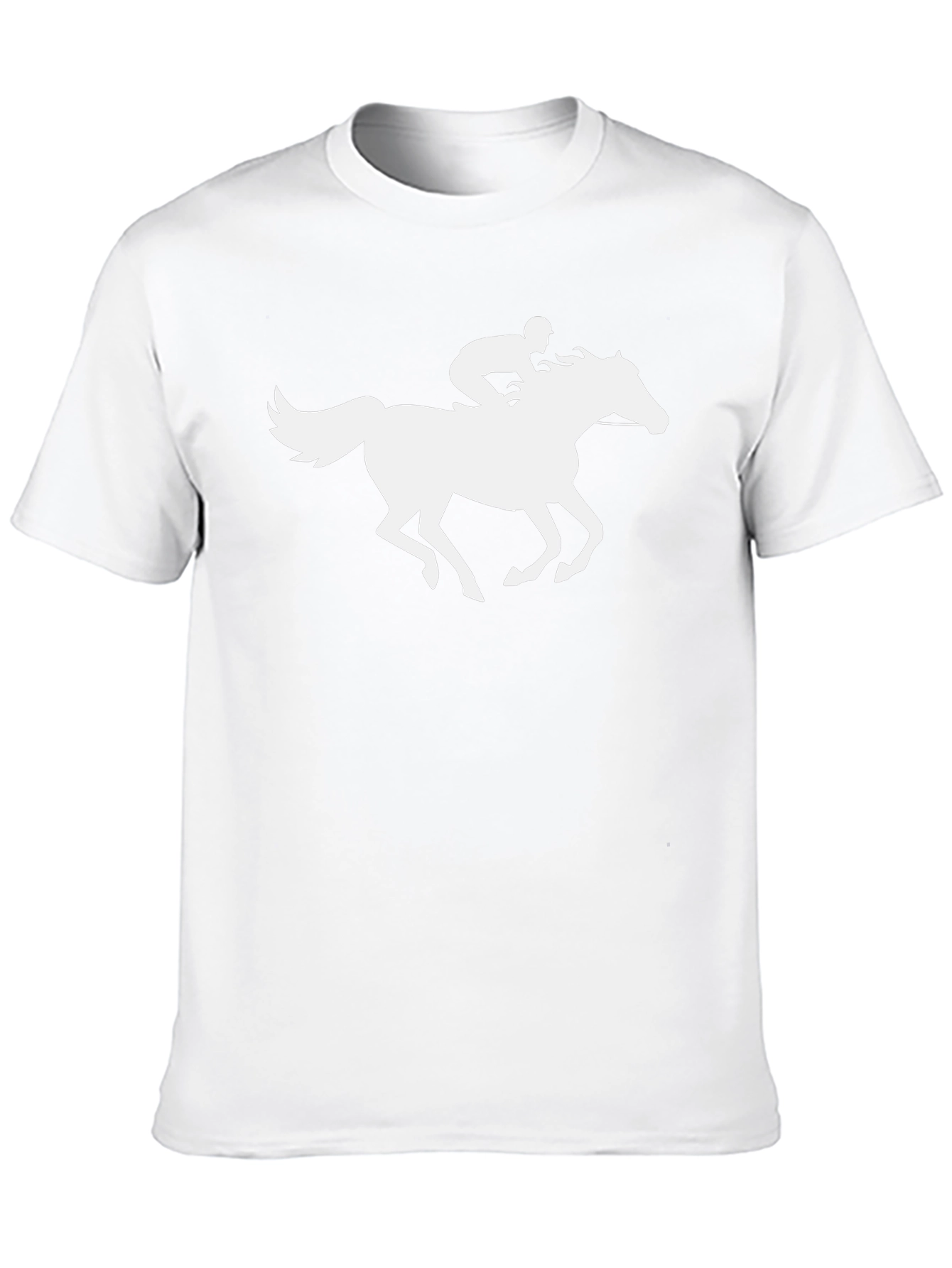 Horse Rider Graphic Tee - Black Cotton T-Shirt