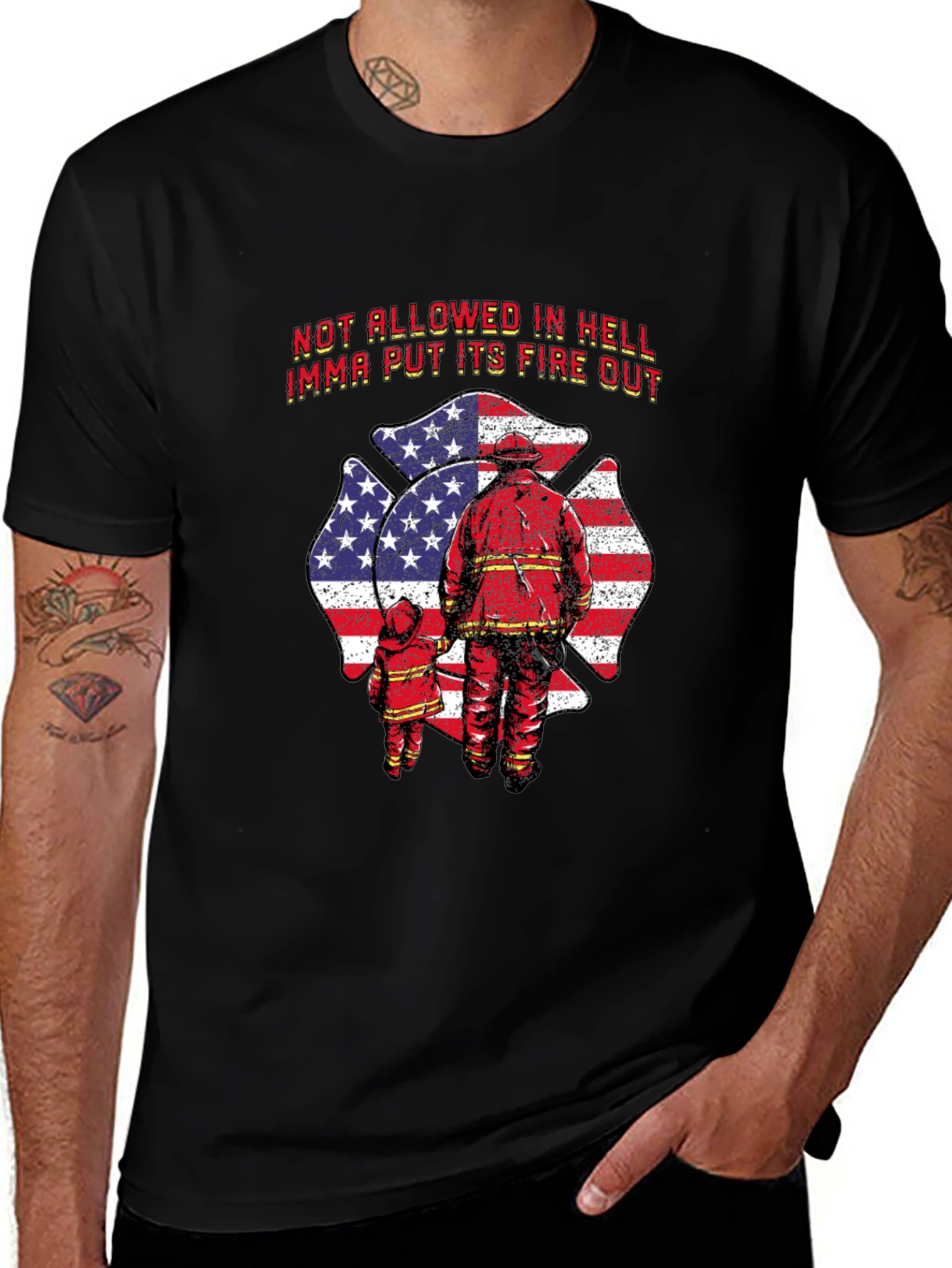 Firefighter Dad & Child T-Shirt