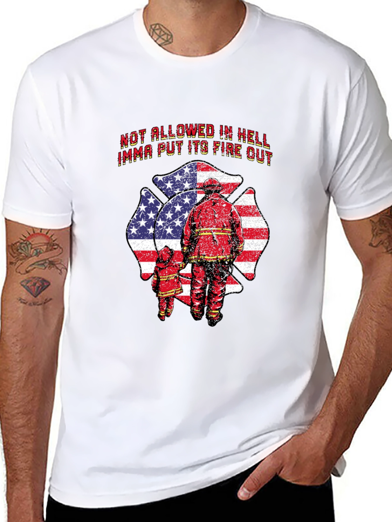 Firefighter Dad & Child T-Shirt
