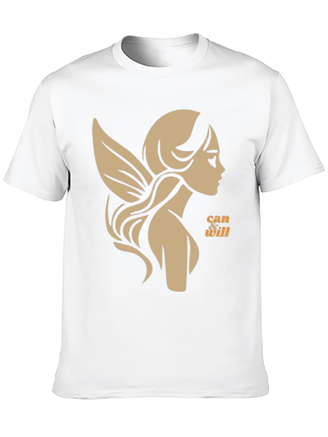 Whimsical Fairy Graphic Tee - Black Cotton