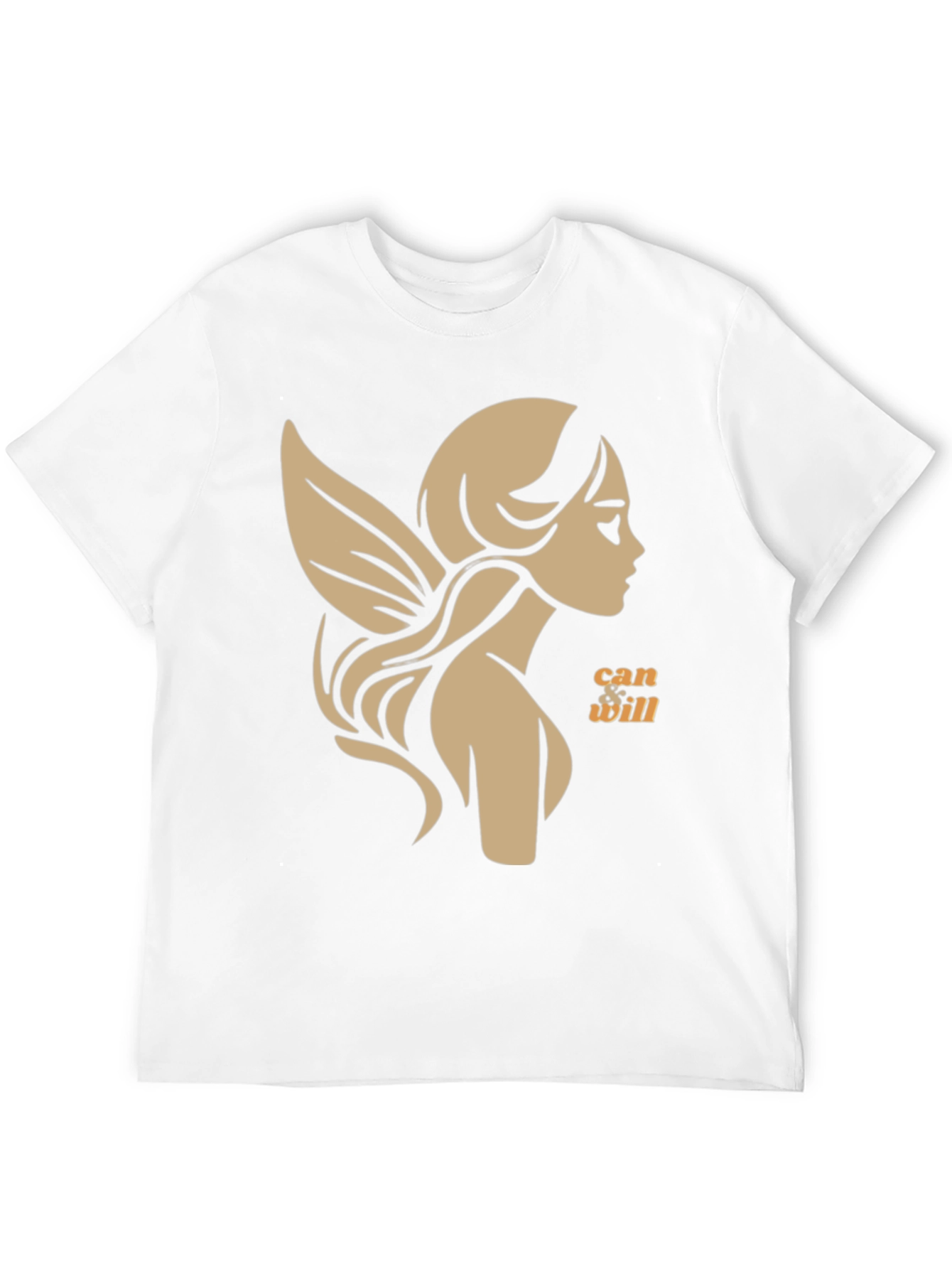 Whimsical Fairy Graphic Tee - Black Cotton