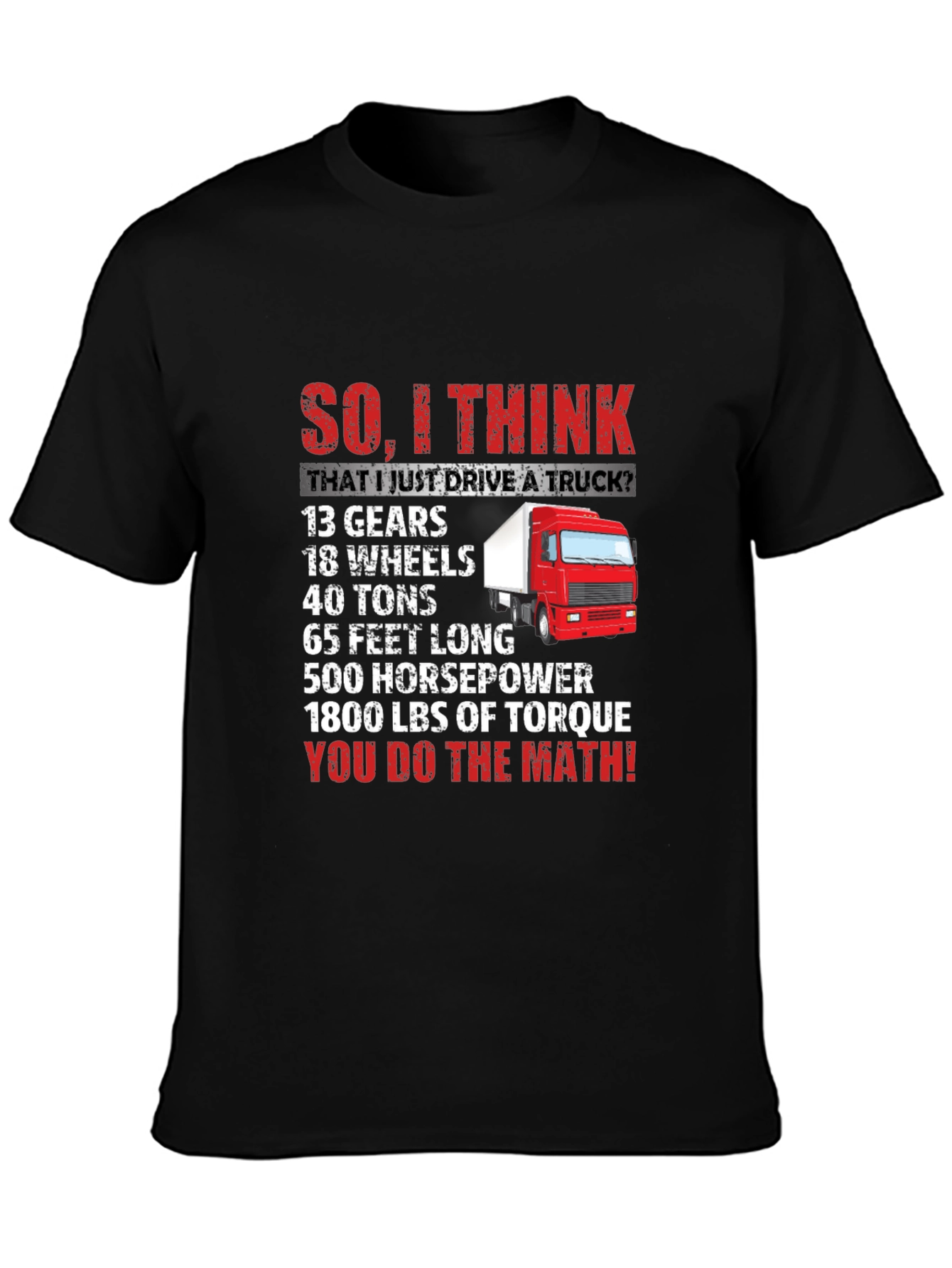 Truck Driver Math T-Shirt