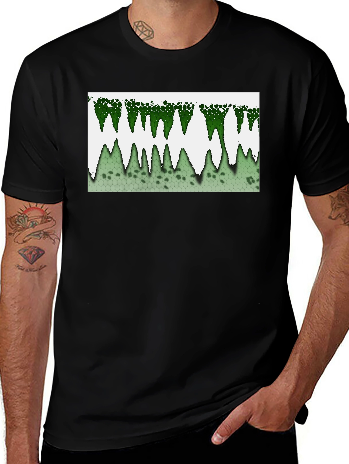Green Drip Design Tee