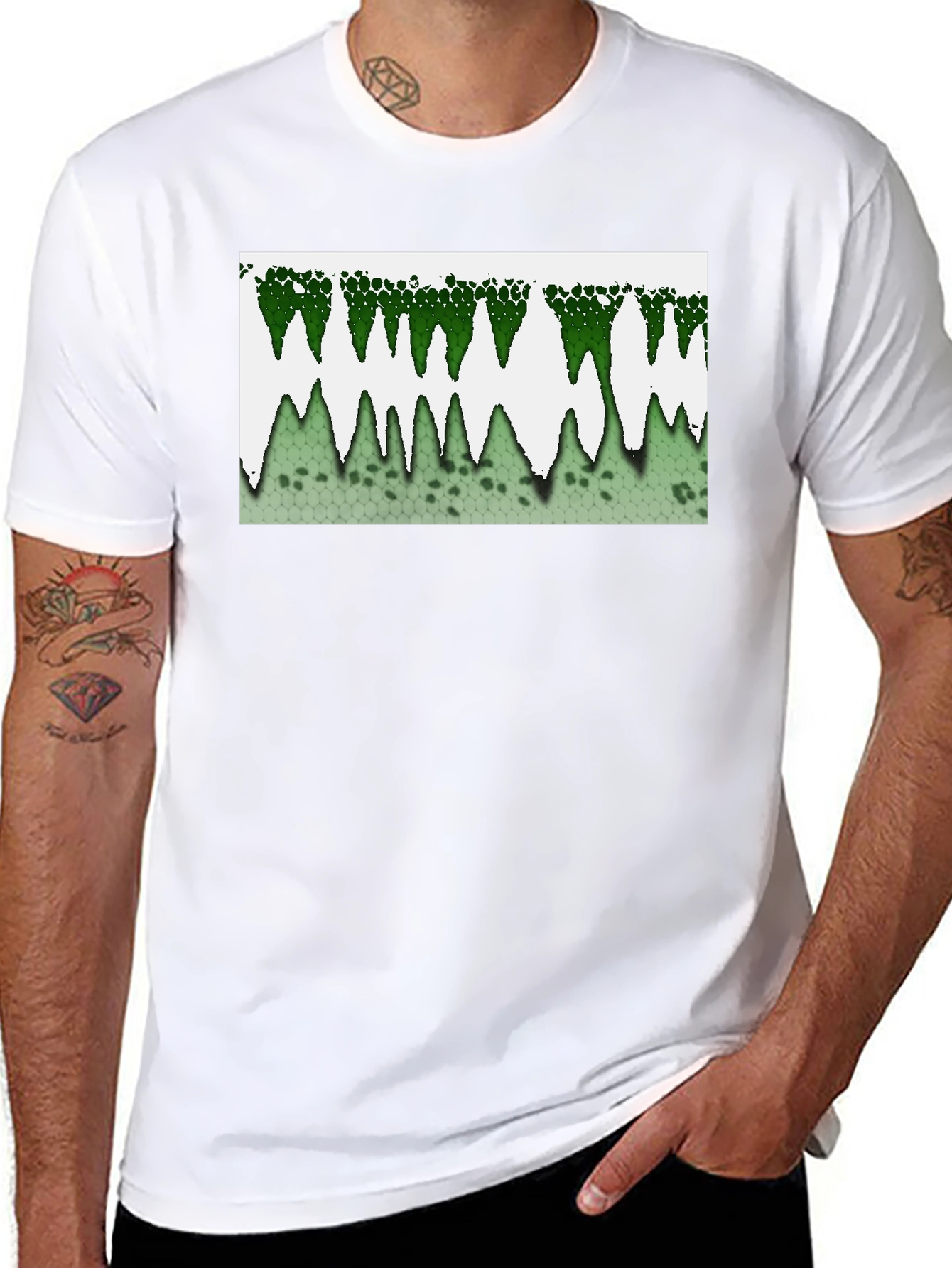 Green Drip Design Tee