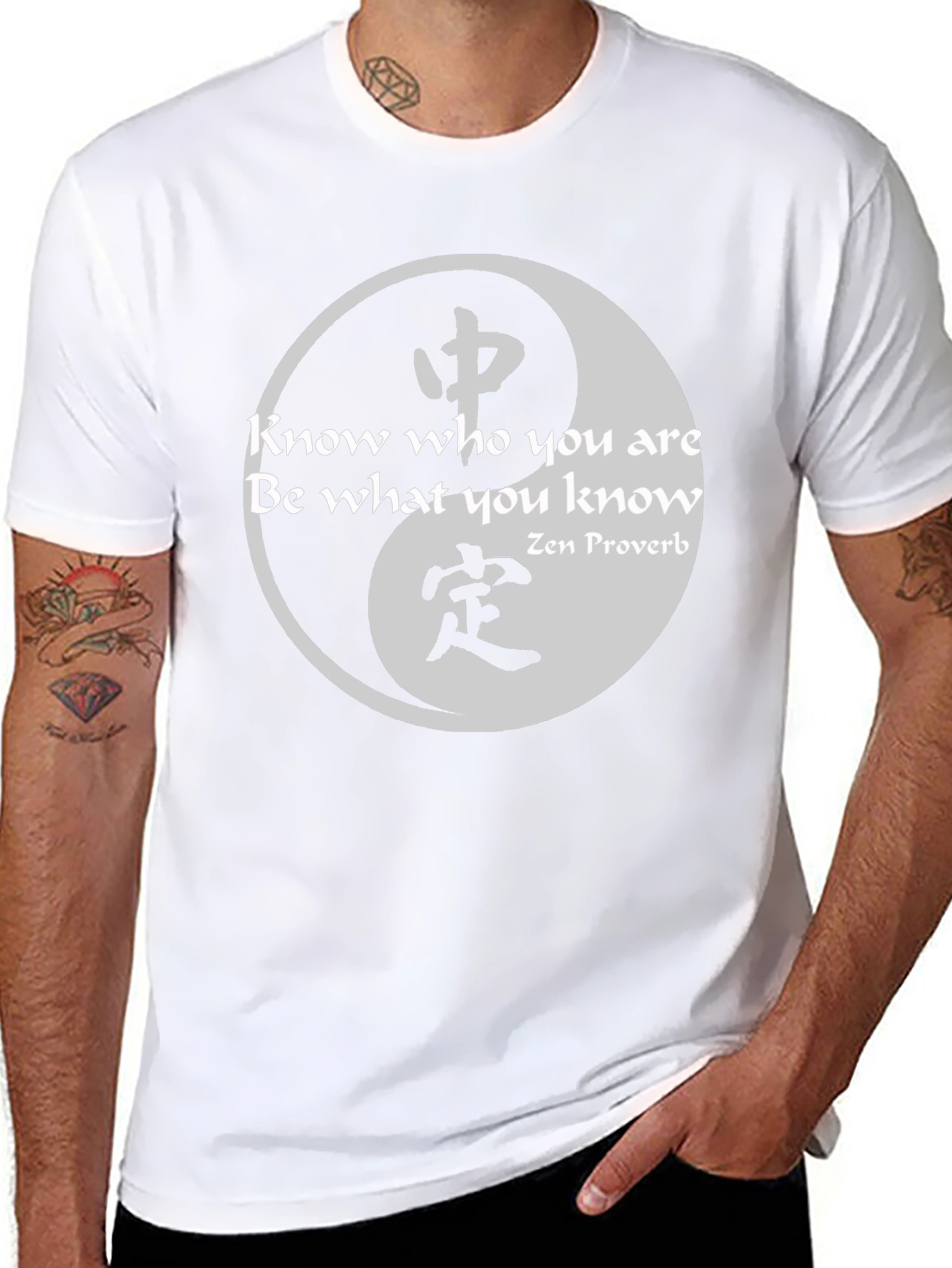 Yin Yang Zen Proverb Graphic Tee