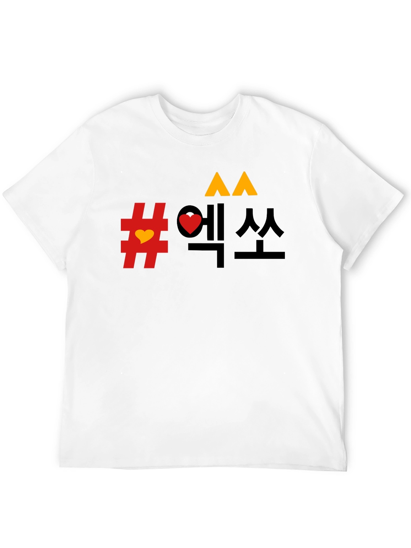 Mens Graphic Tee - Korean Design Black T-Shirt
