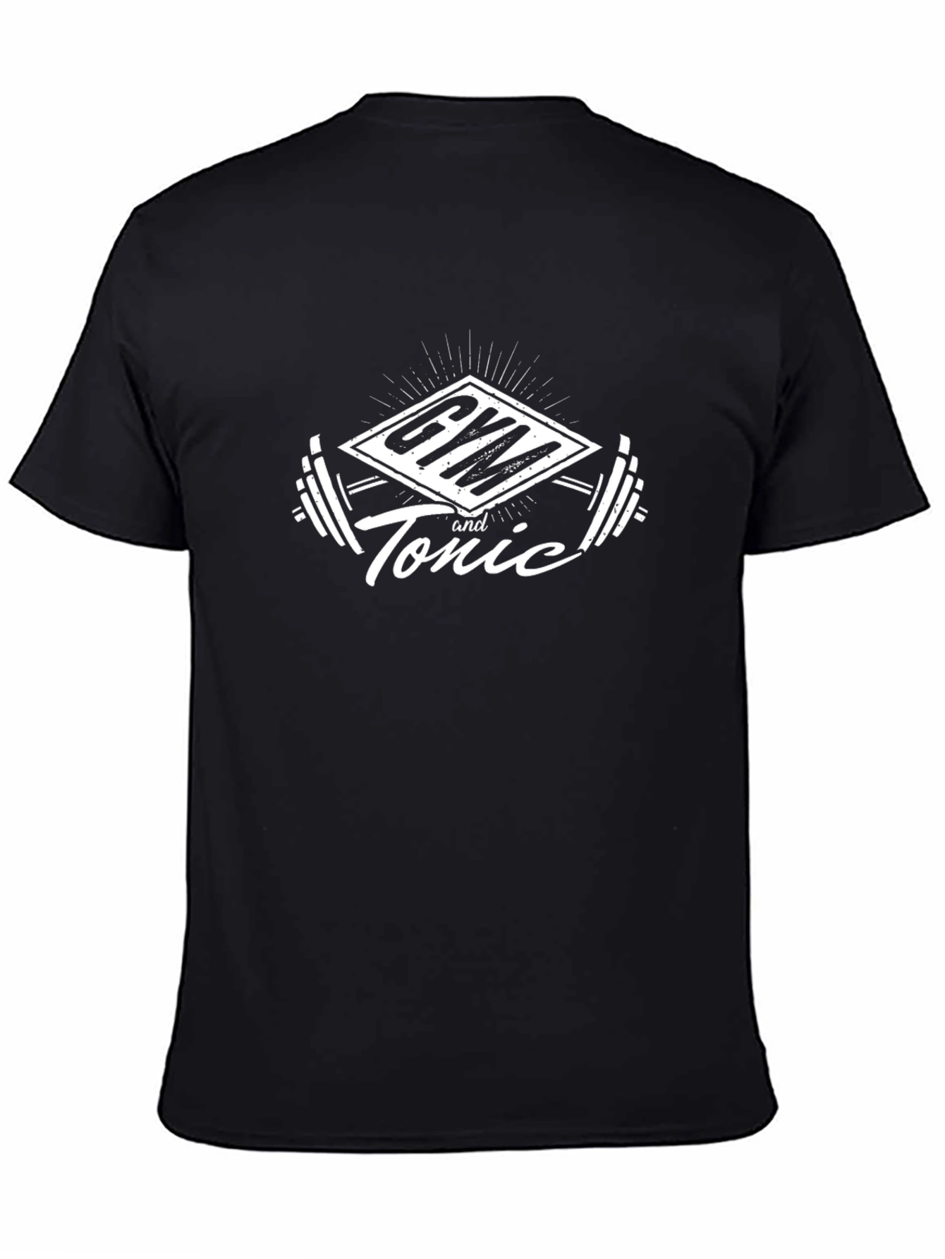Gym and Tonic Black T-Shirt - Fitness & Fun!