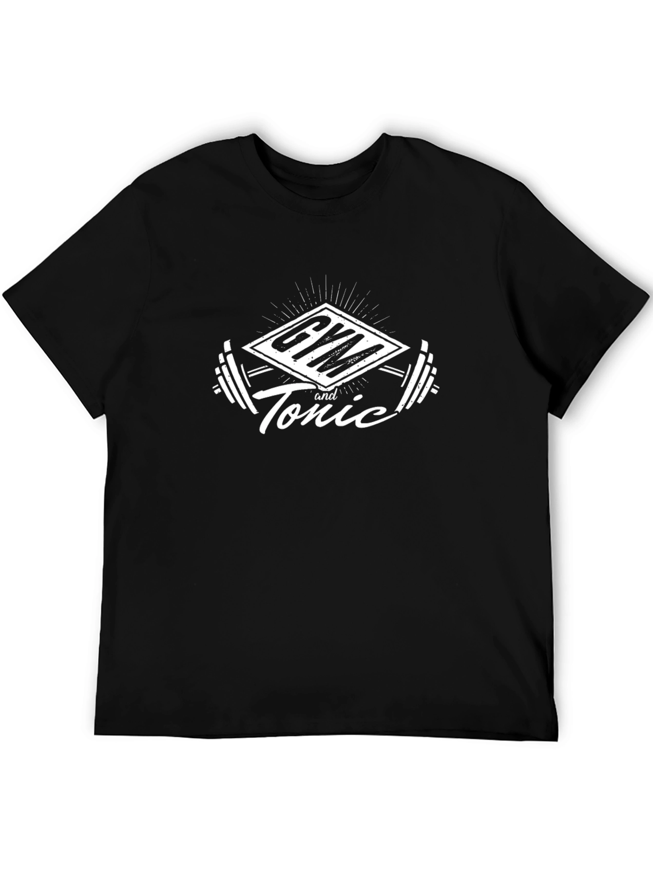 Gym and Tonic Black T-Shirt - Fitness & Fun!