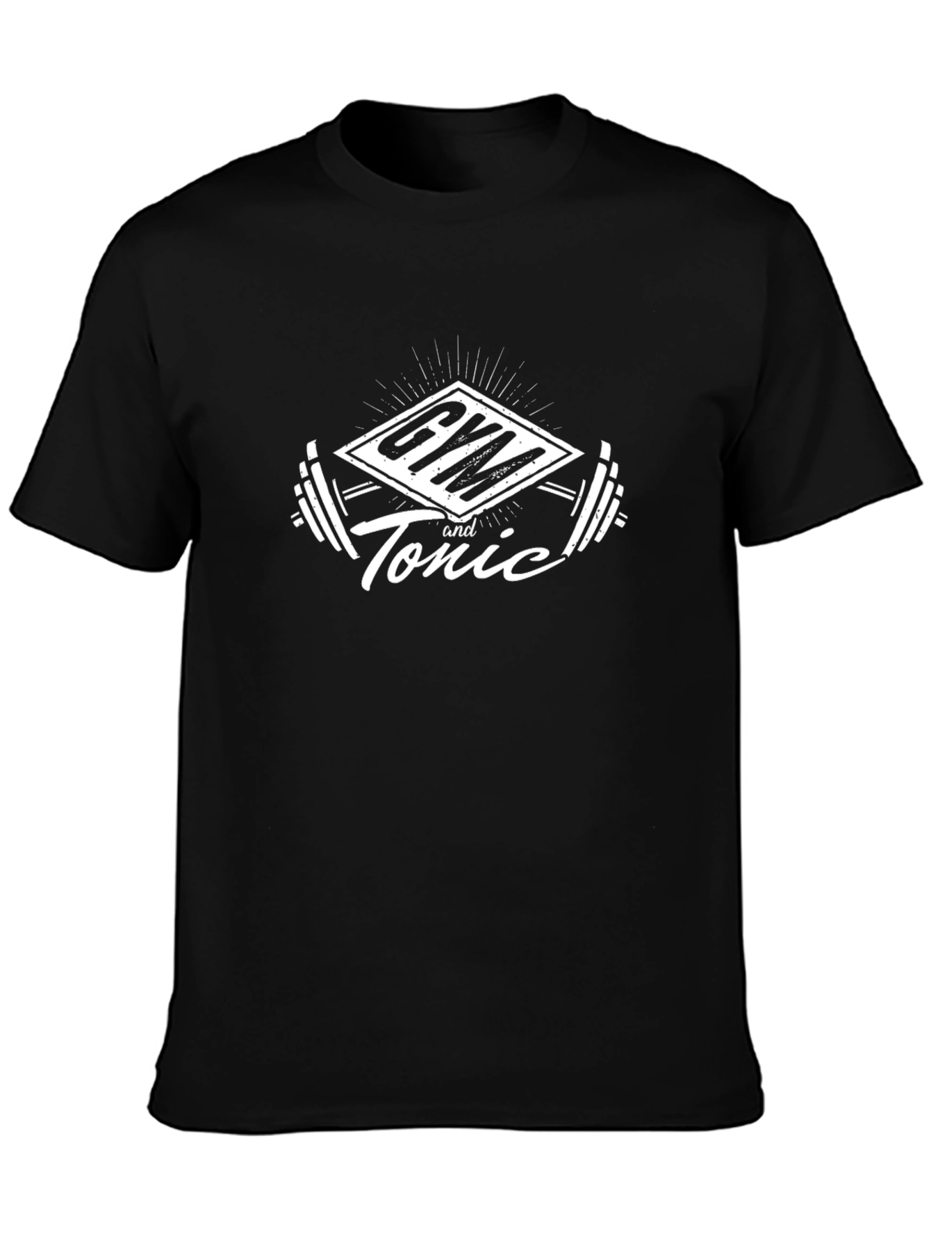 Gym and Tonic Black T-Shirt - Fitness & Fun!