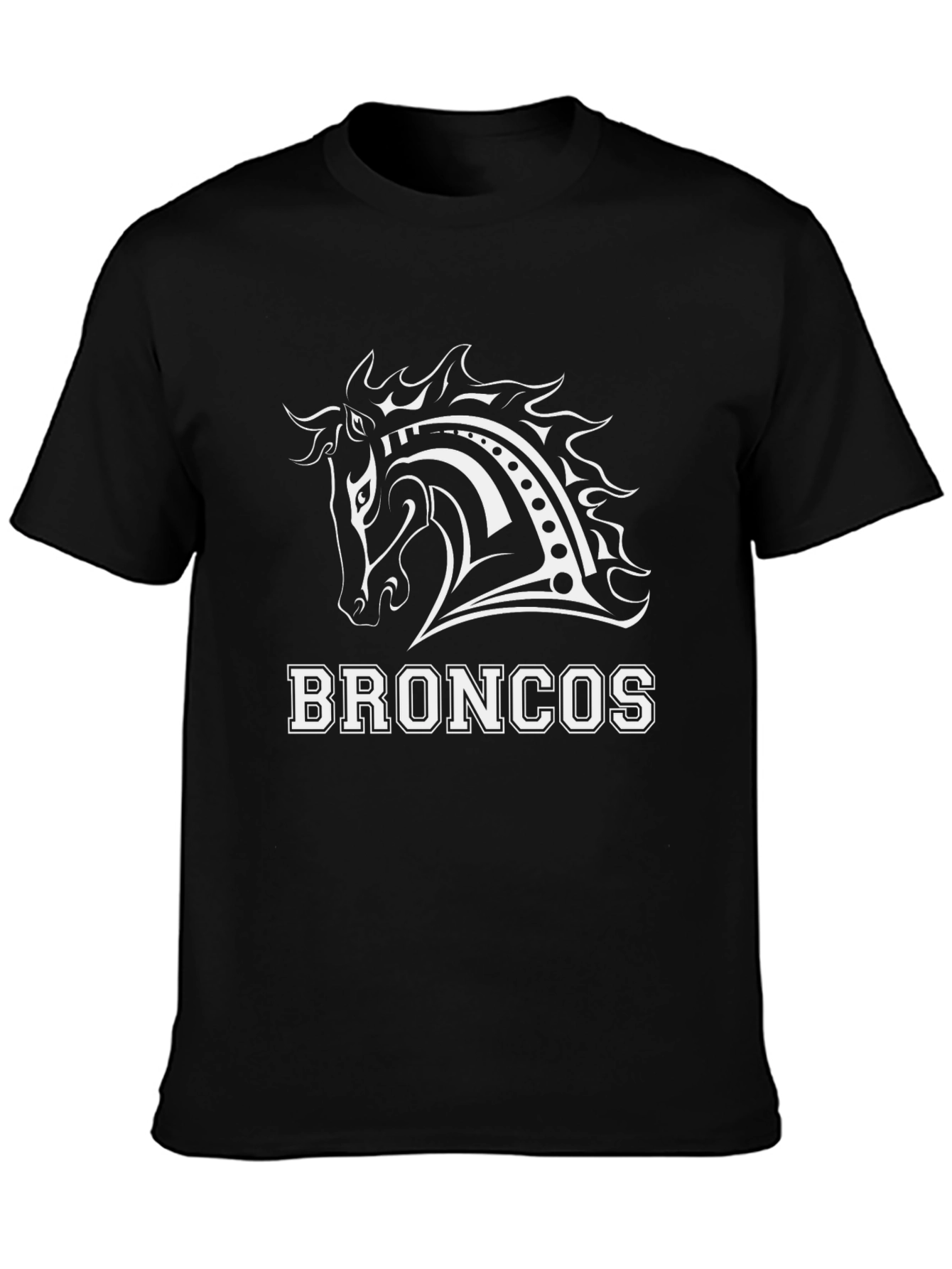 Broncos Horse T-Shirt | Black Graphic Tee