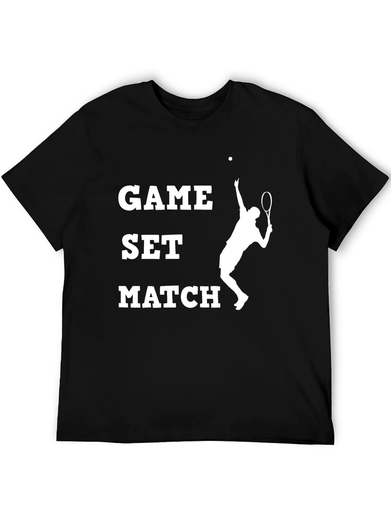 Game Set Match Black Graphic Tee