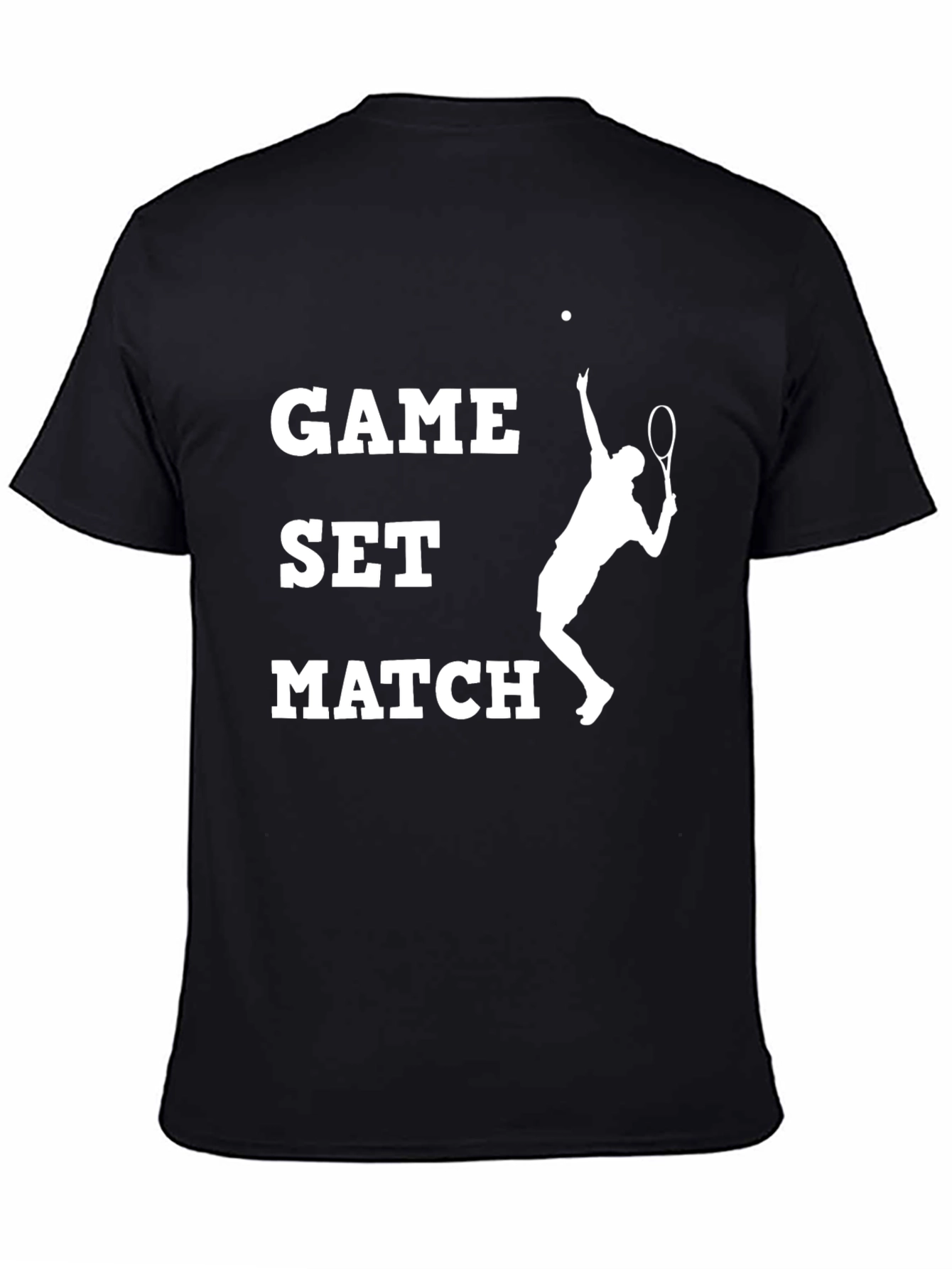 Game Set Match Black Graphic Tee