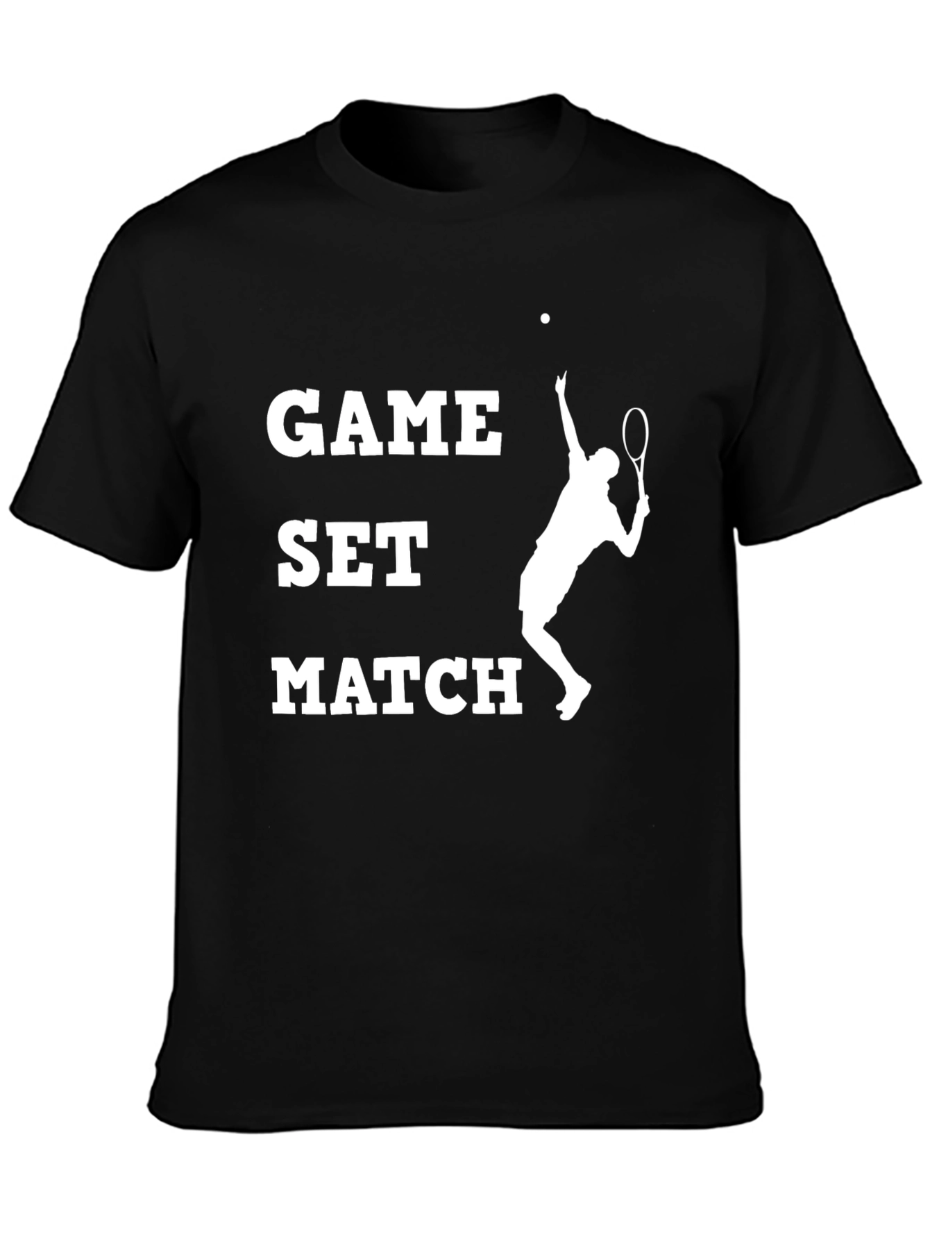 Game Set Match Black Graphic Tee