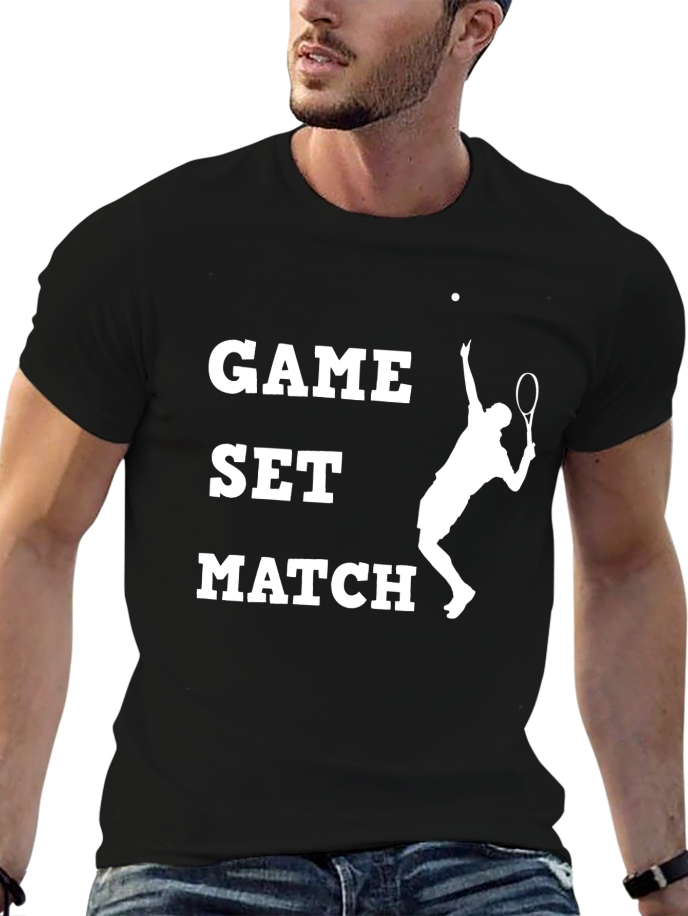 Game Set Match Black Graphic Tee