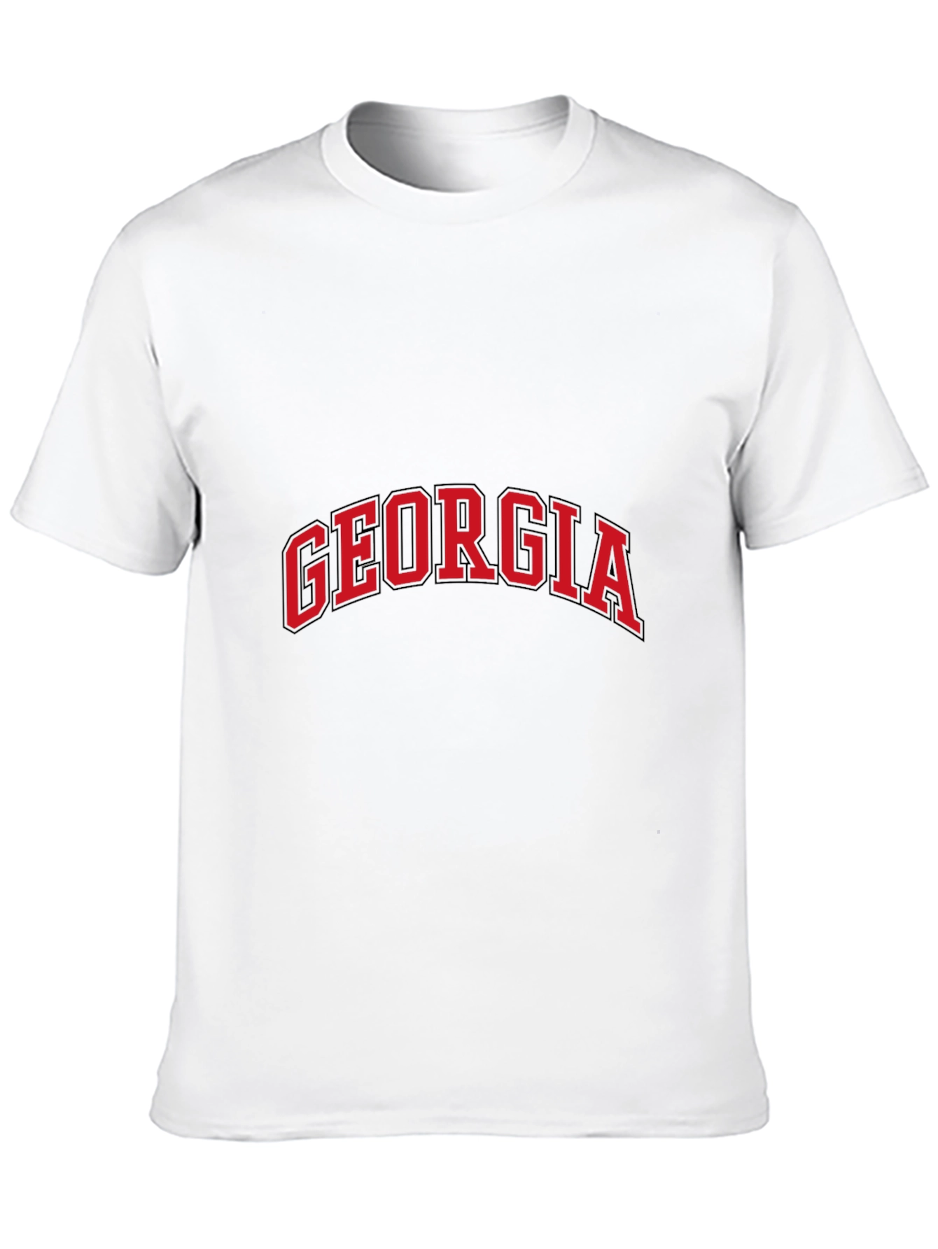 Georgia Red Text Black T-Shirt
